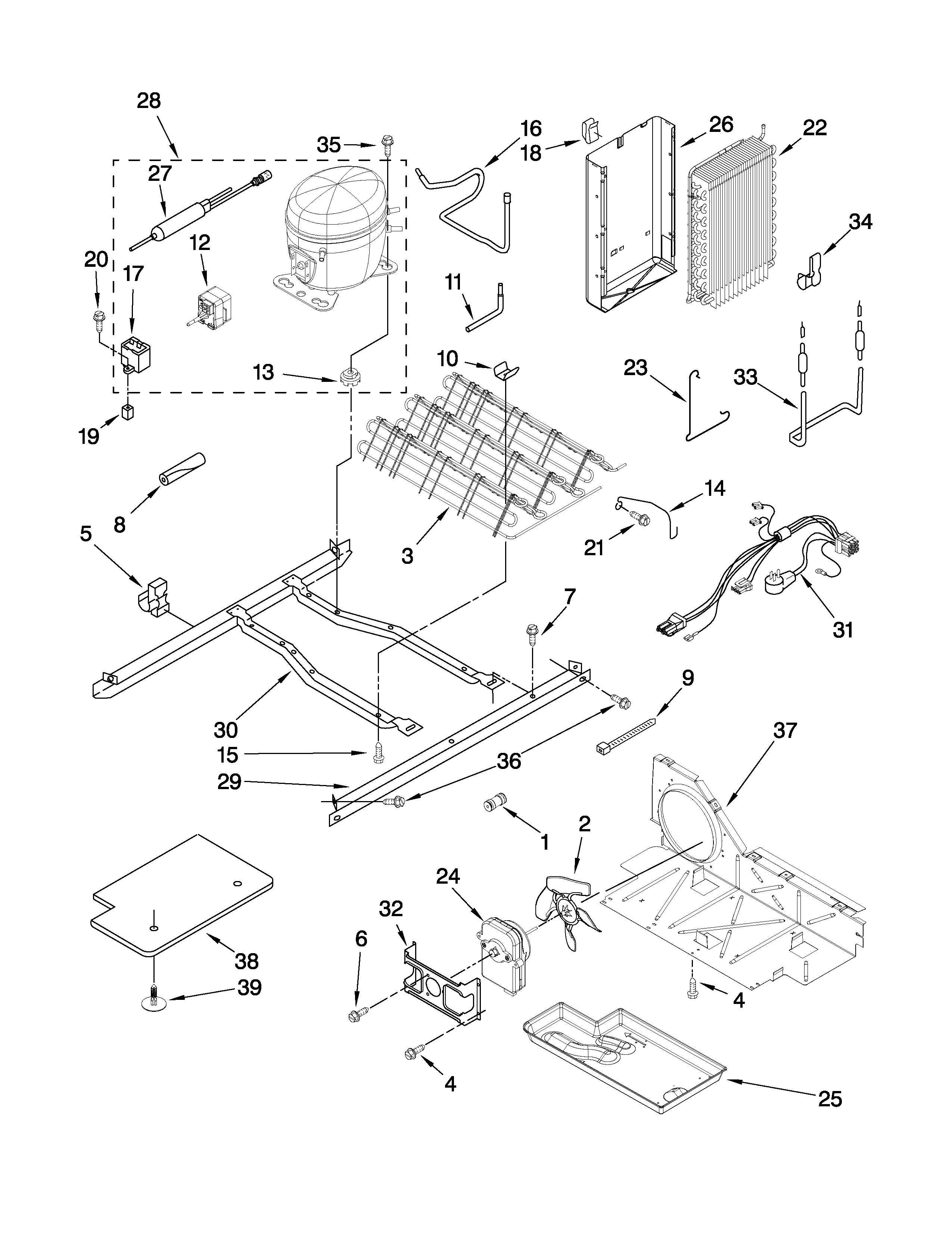 Inglis ITQ225801 unit parts diagram