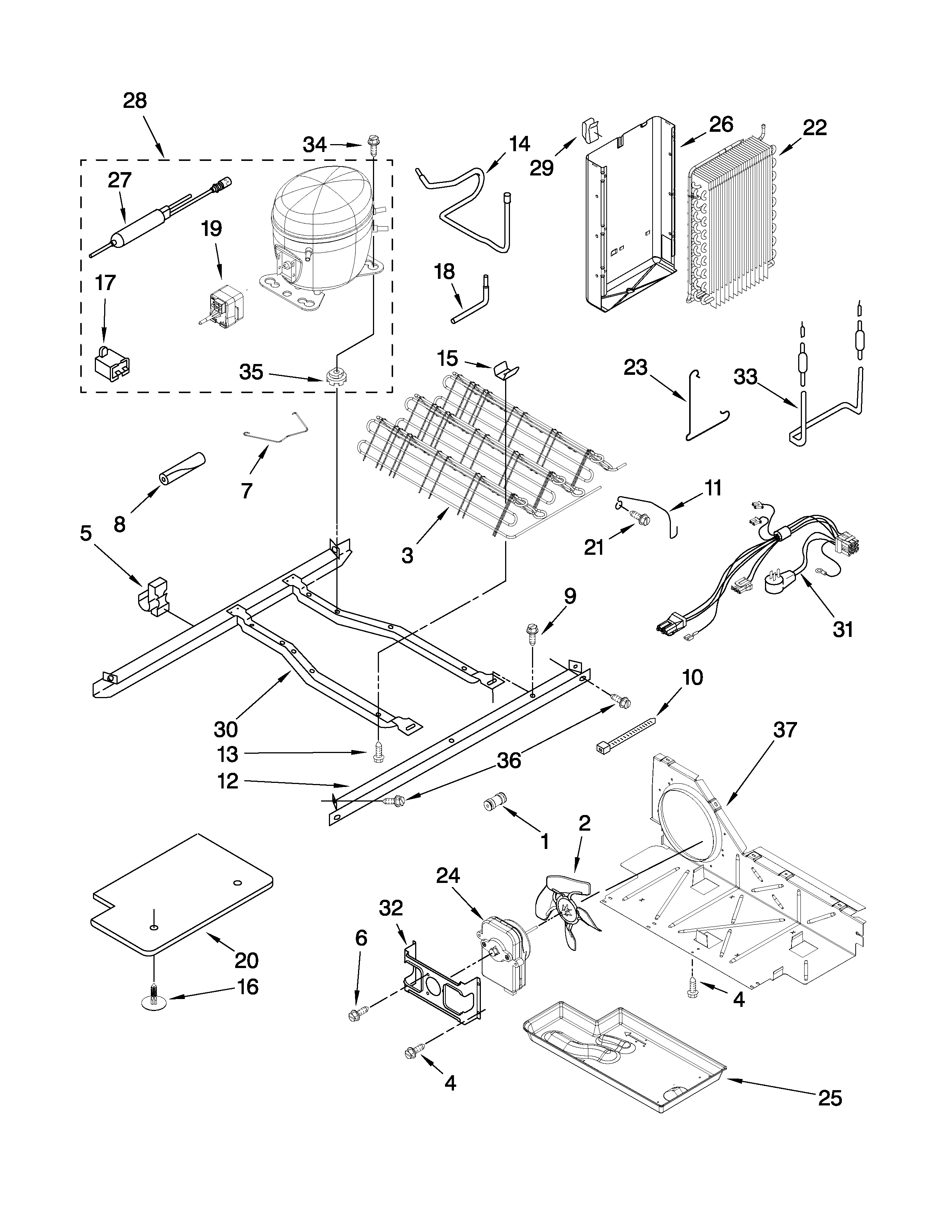 Crosley CS25CFXTQ01 unit parts diagram