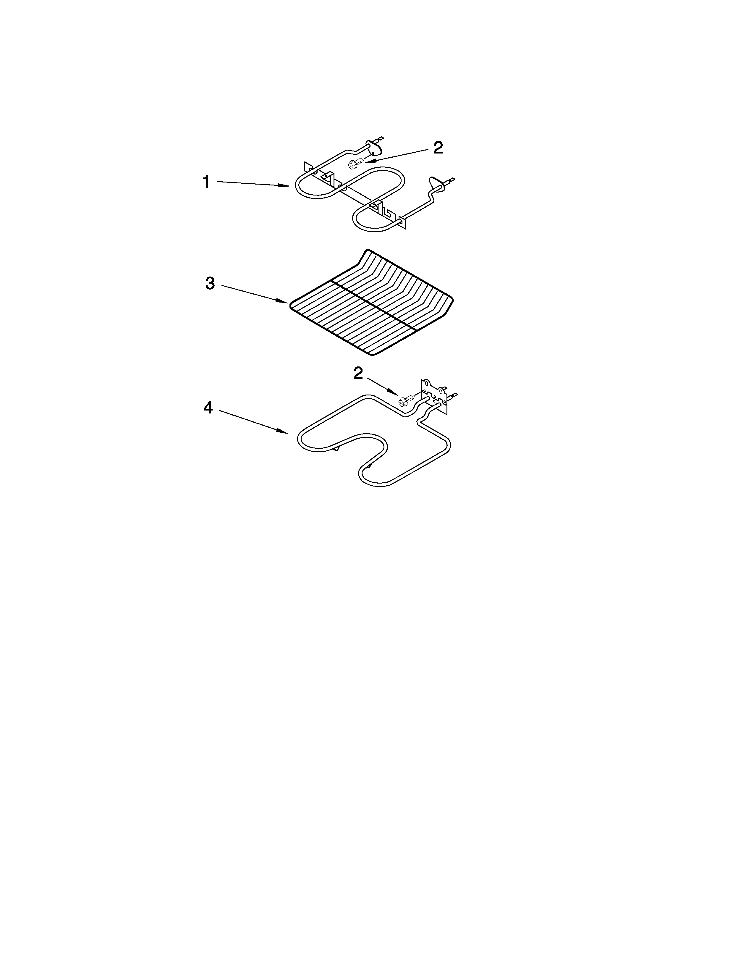 Whirlpool RBS245PRT04 internal oven parts diagram