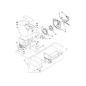 Whirlpool GI5FSAXVA01 motor and ice container parts diagram