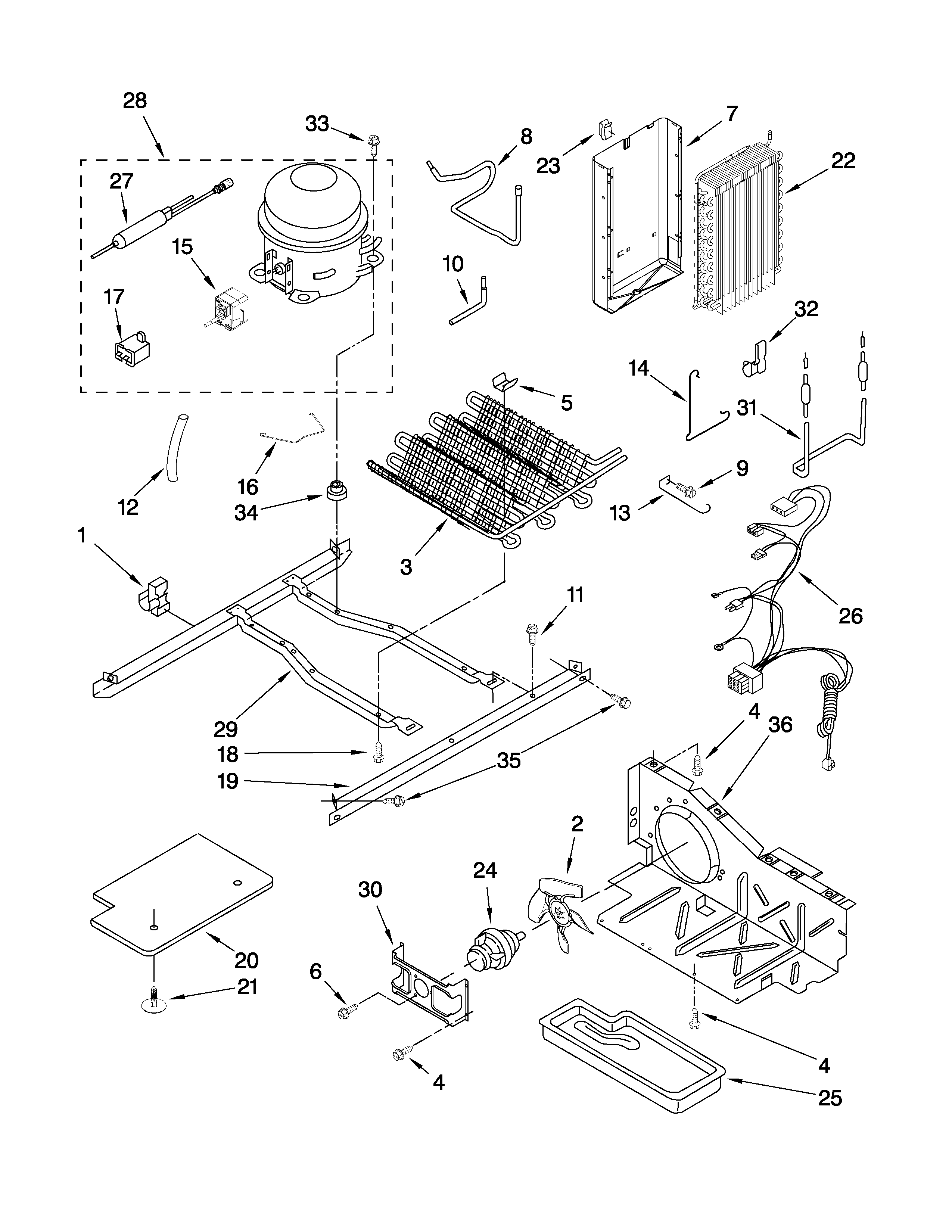 Whirlpool 8ED2FHKXVT01 unit parts diagram