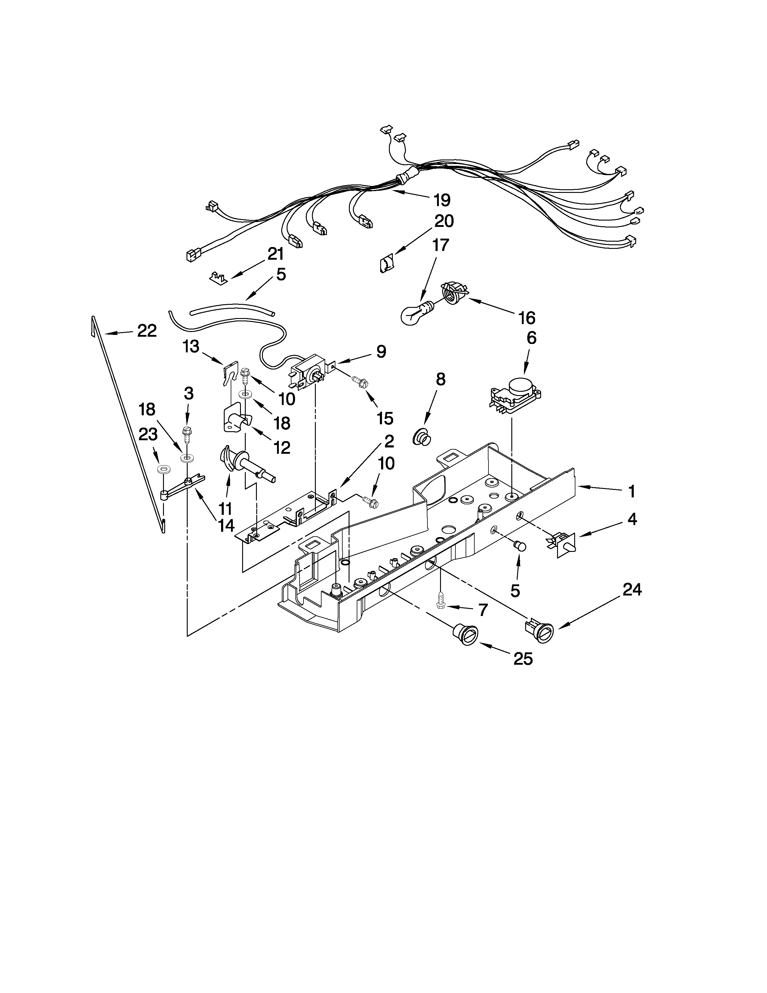 Whirlpool 8ED2FHKXVT01 control parts diagram