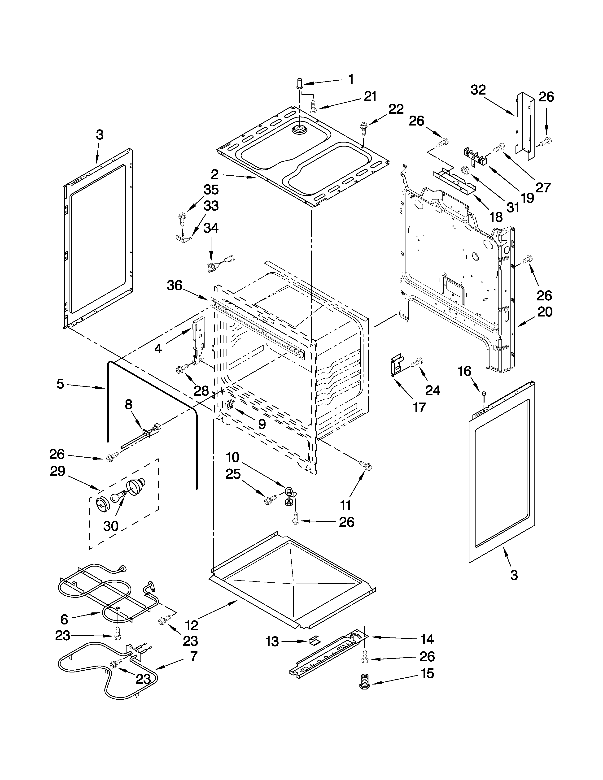 Ikea YIER320WW0 chassis parts diagram