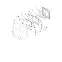 Whirlpool RBS275PVQ02 oven door parts diagram