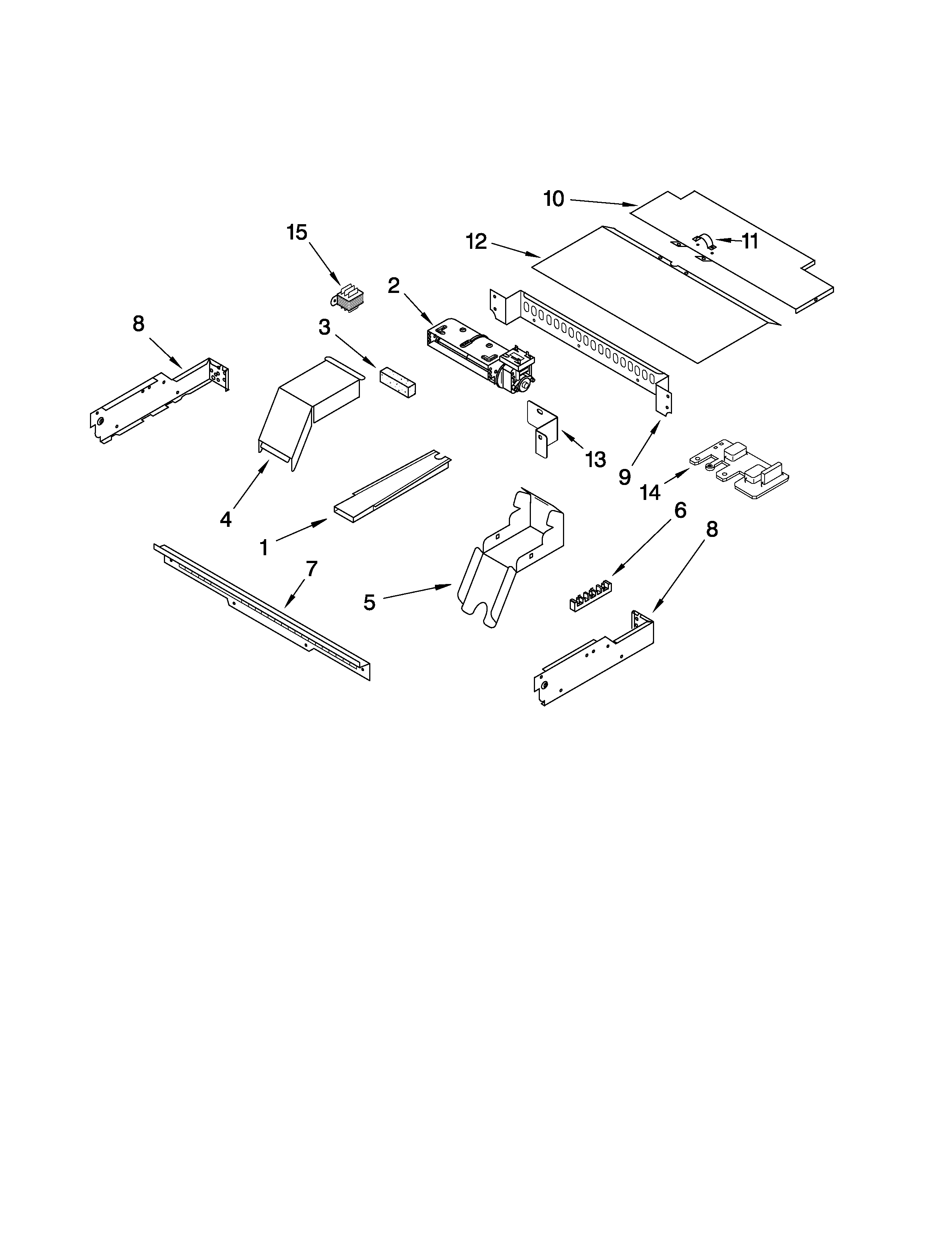 Whirlpool GBD279PVS02 top venting parts diagram