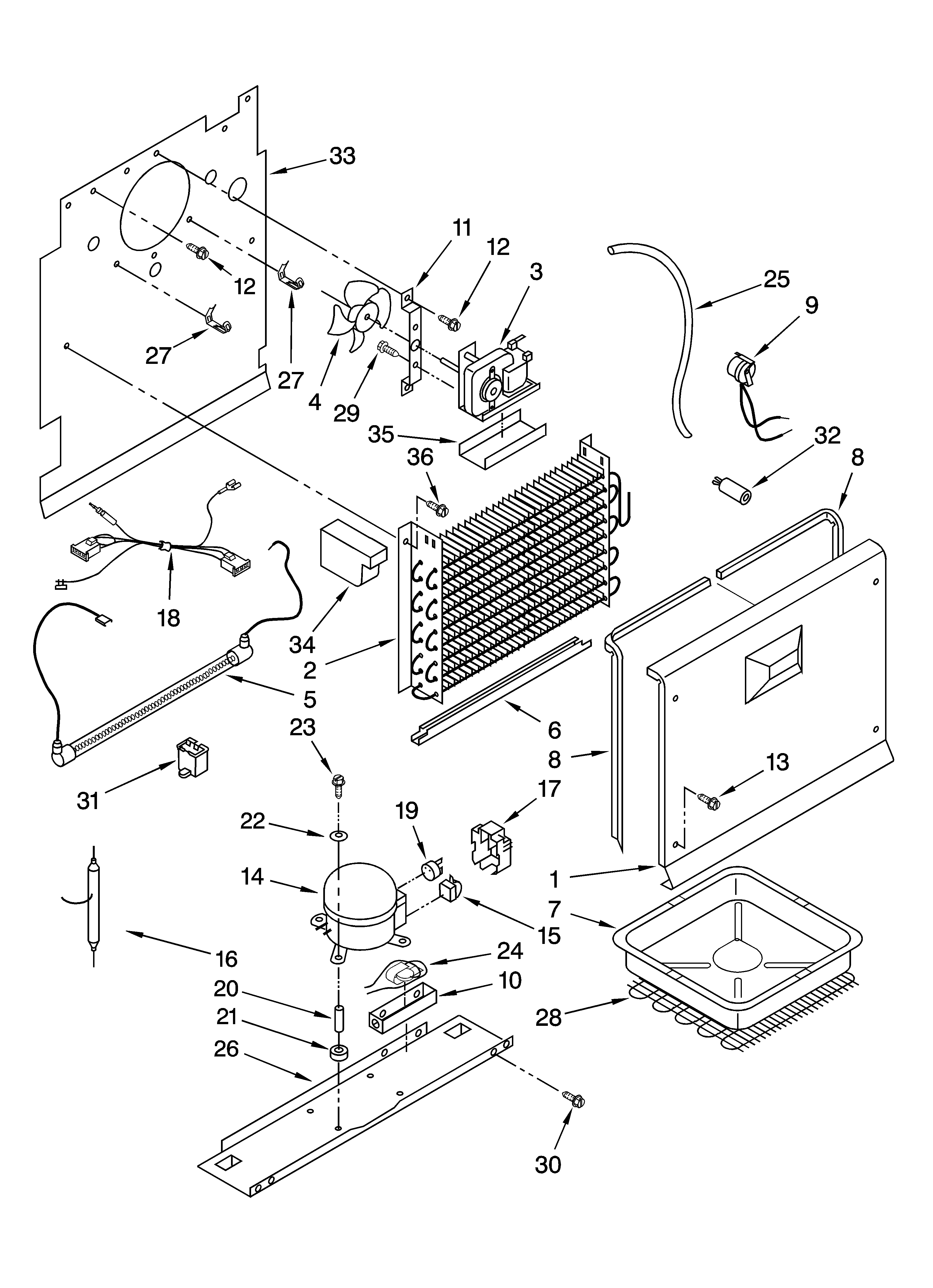 Amana AQU2027BRW05 unit parts diagram