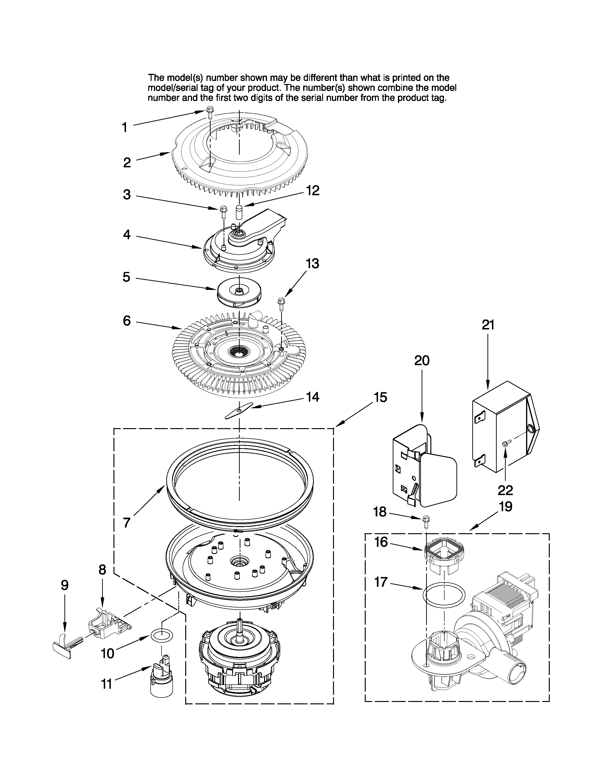 Maytag MDB7851AWB10 pump and motor parts diagram