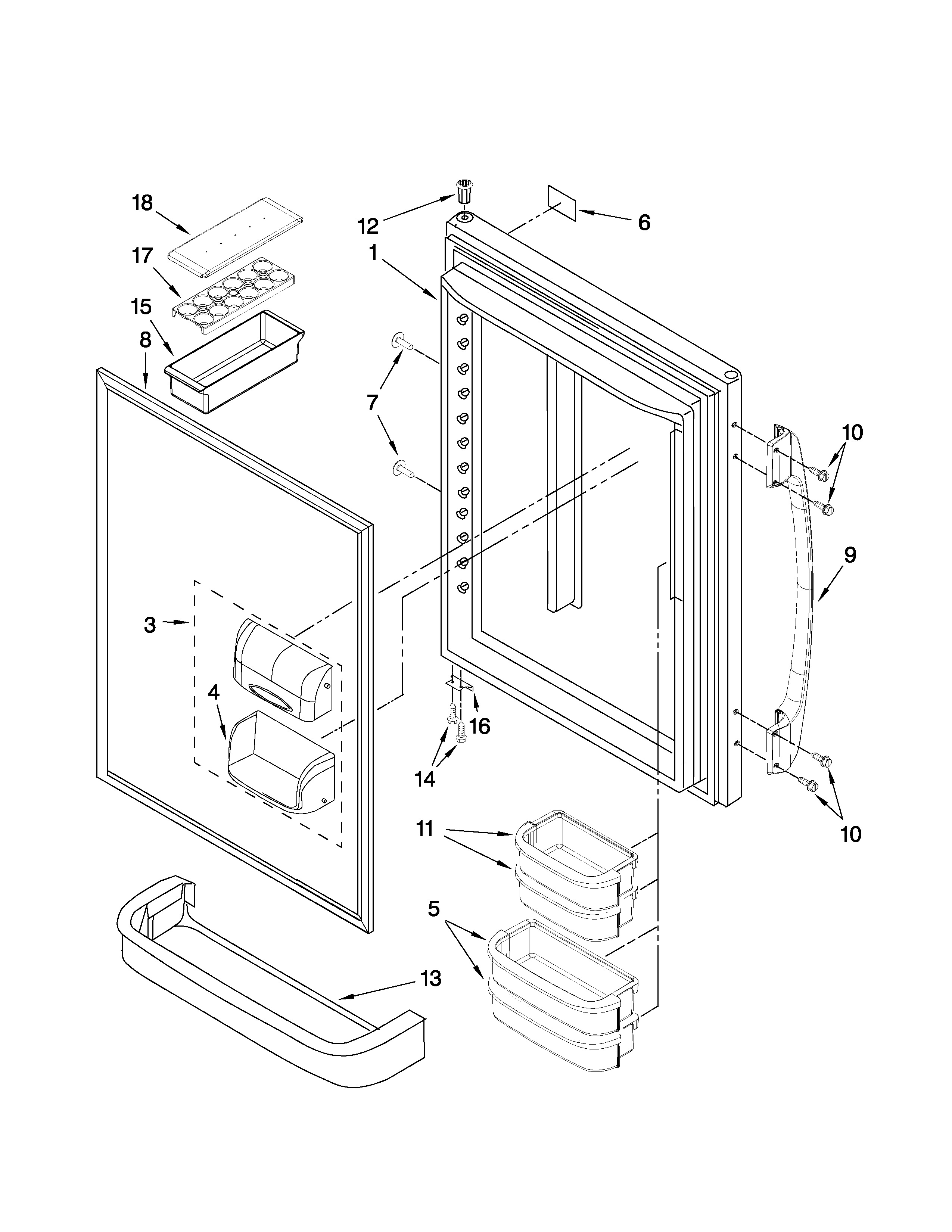 Amana AB1924PEKB3 refrigerator door parts diagram