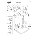 Whirlpool WGD5200VQ1 top and console parts diagram