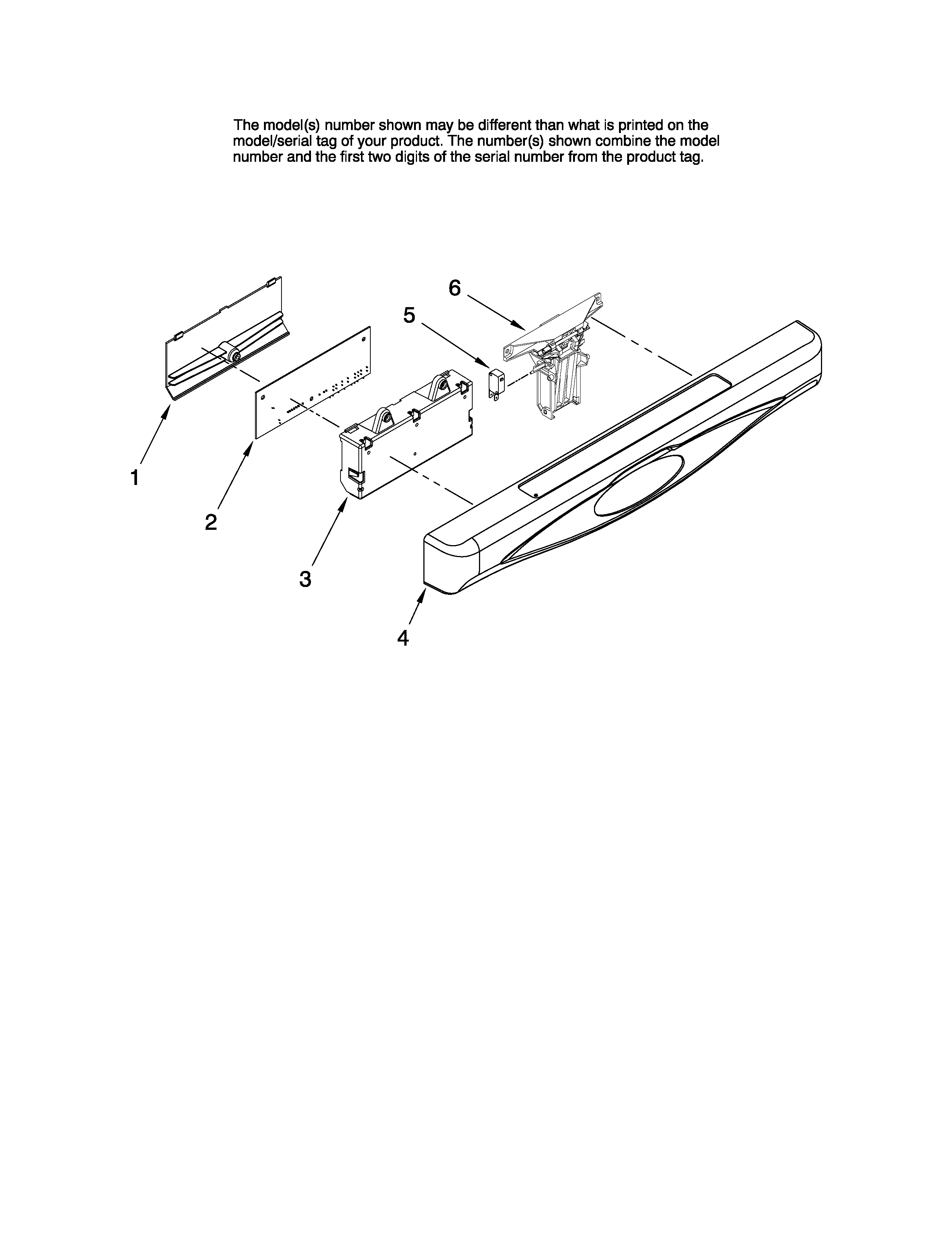 Magic Chef CDB1500AWW1 control panel parts diagram