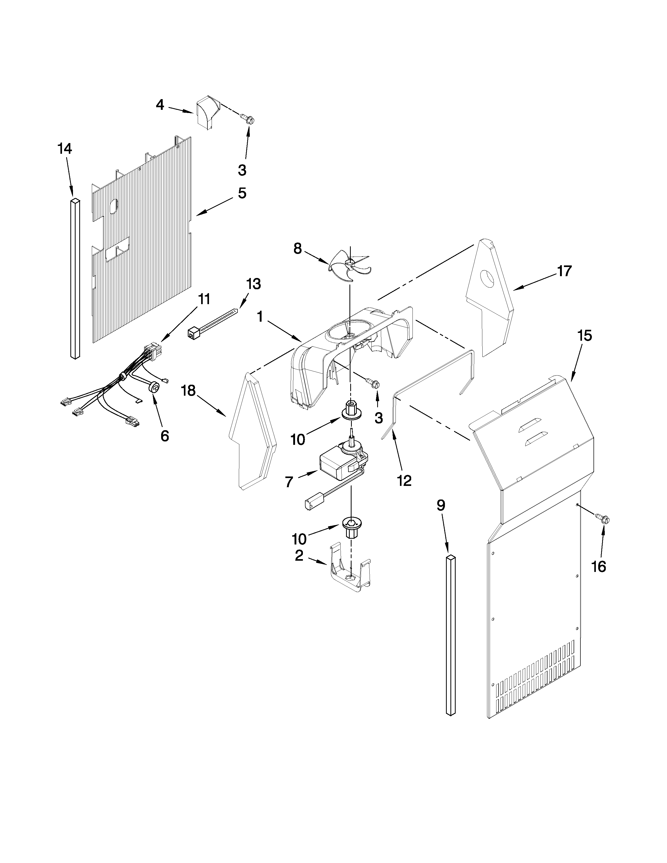 Maytag MSB2554AEW01 air flow parts diagram