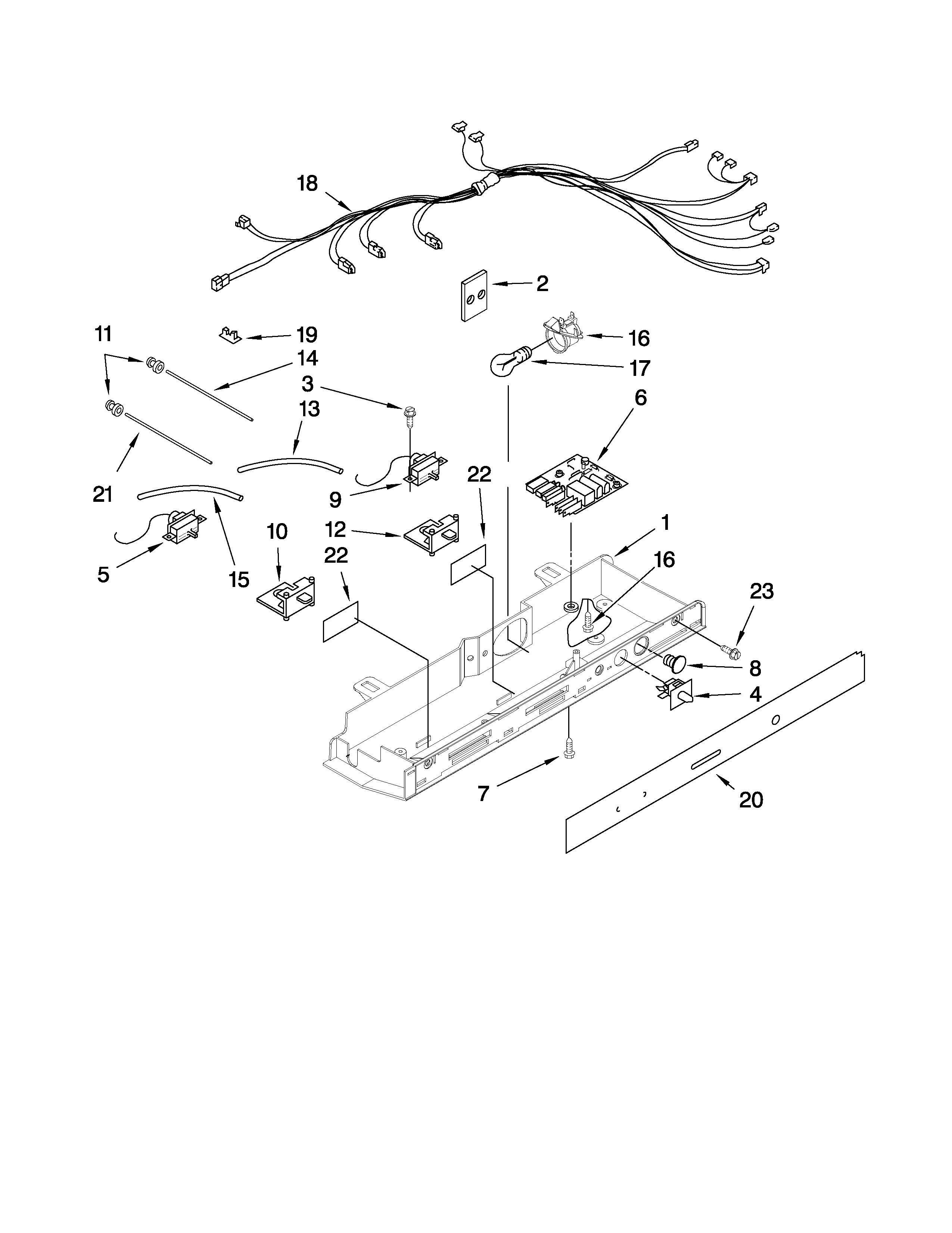 Maytag MSB2554AEW01 control parts diagram