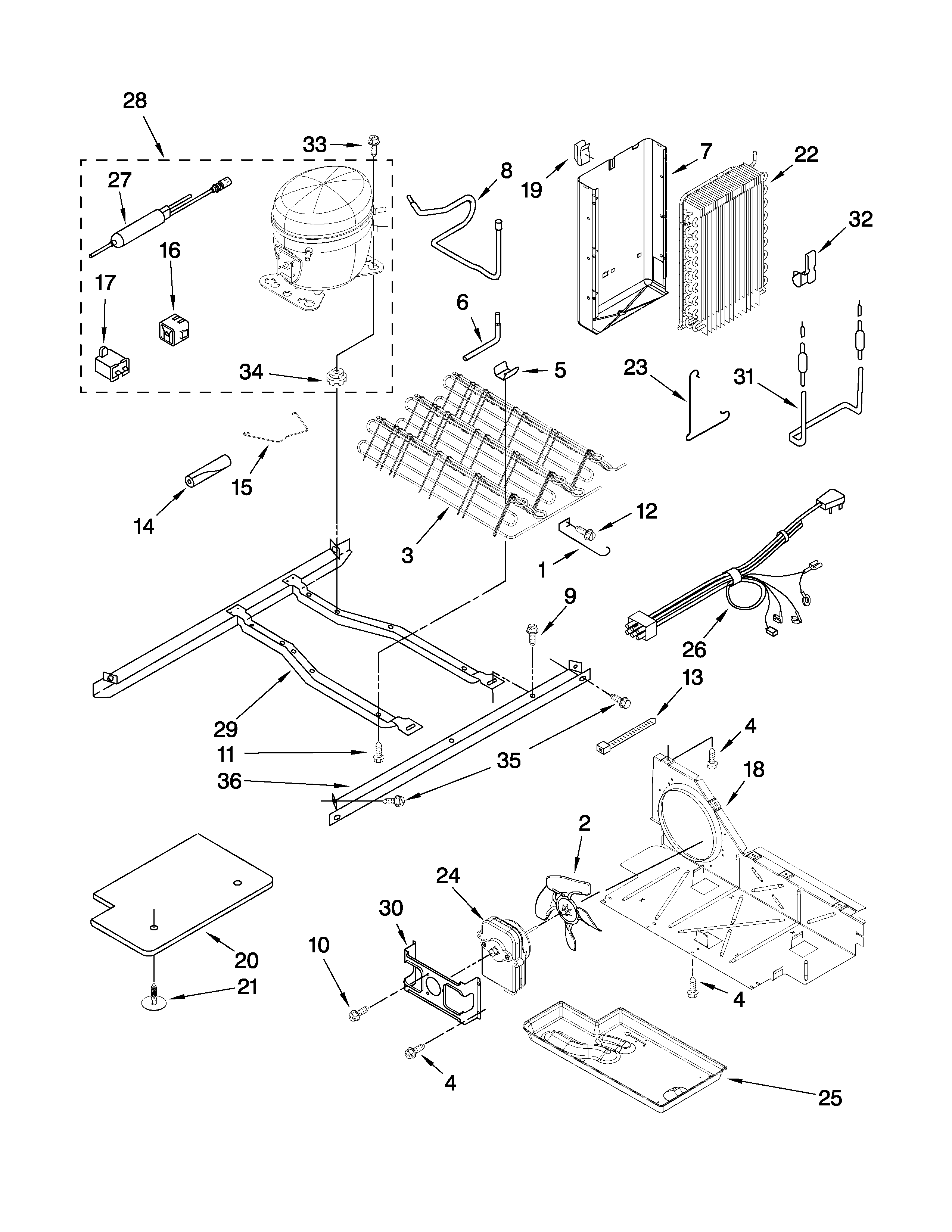 Maytag MSB2554AEW01 unit parts diagram