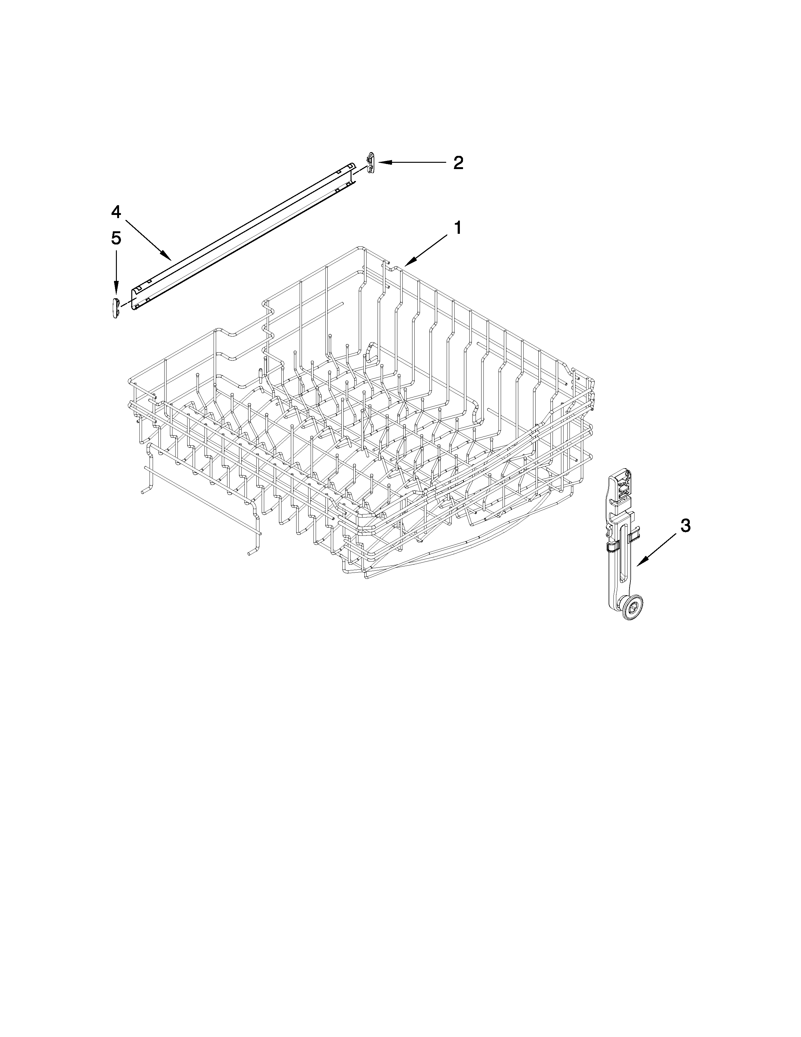 Maytag MDB6769AWB0 upper rack and track parts diagram
