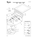 Whirlpool WGD9550WL1 top and console parts diagram