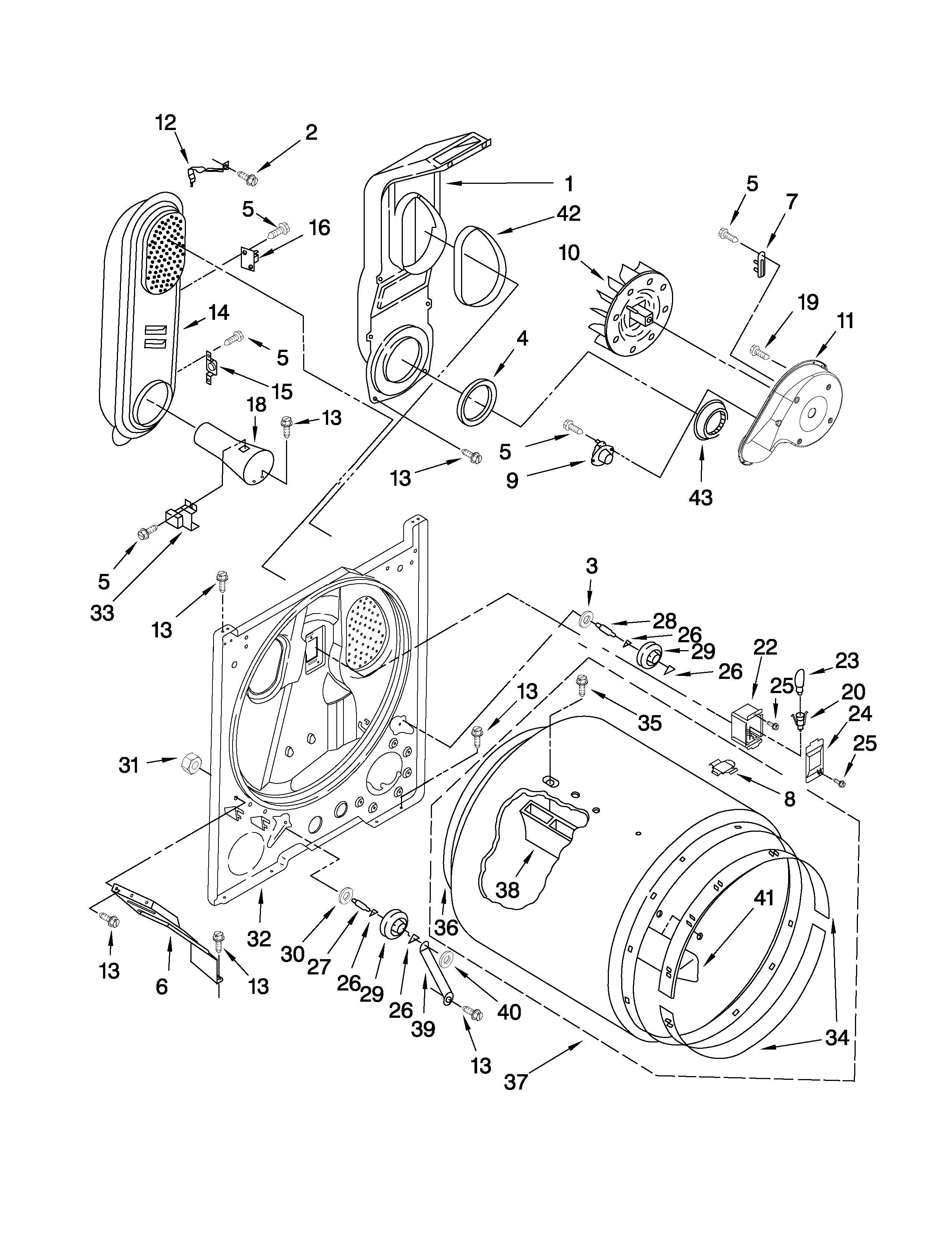 Whirlpool 7MWG66700ST1 bulkhead parts diagram