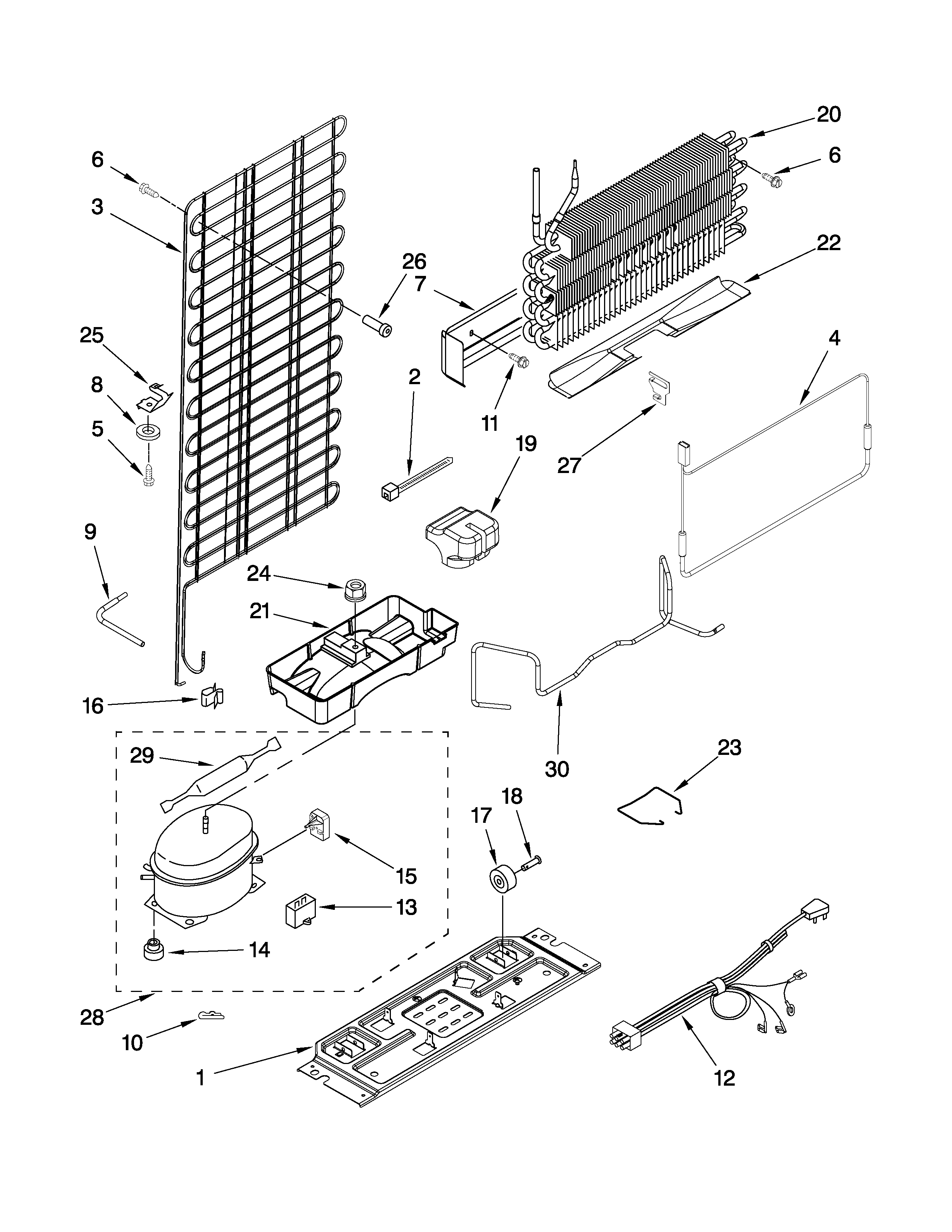 Whirlpool ET0MSRXTL01 unit parts diagram