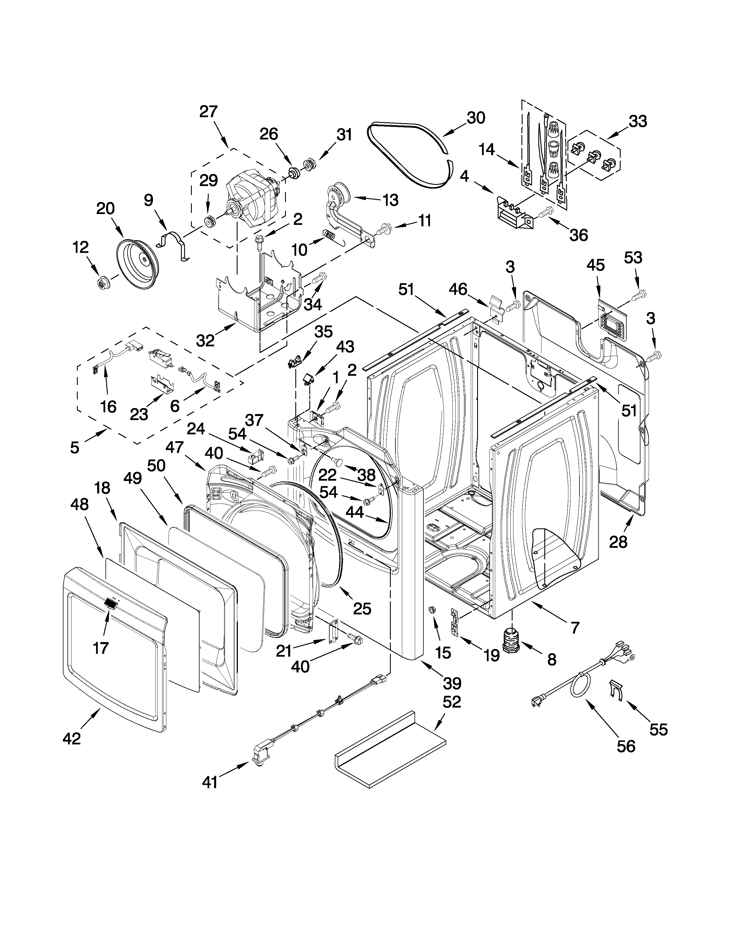 Maytag YMEDB850WQ0 cabinet parts diagram