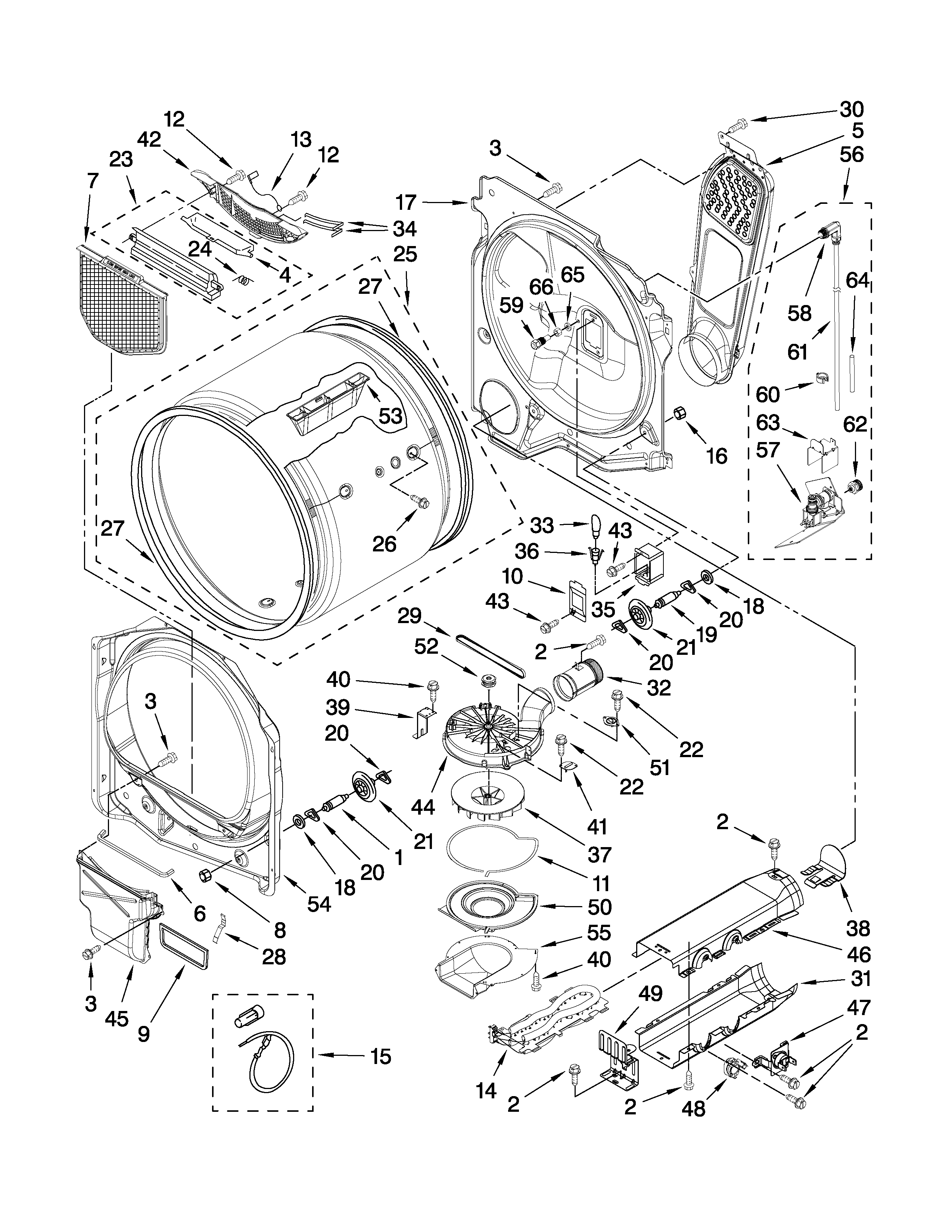 Maytag YMEDB850WQ0 bulkhead parts diagram