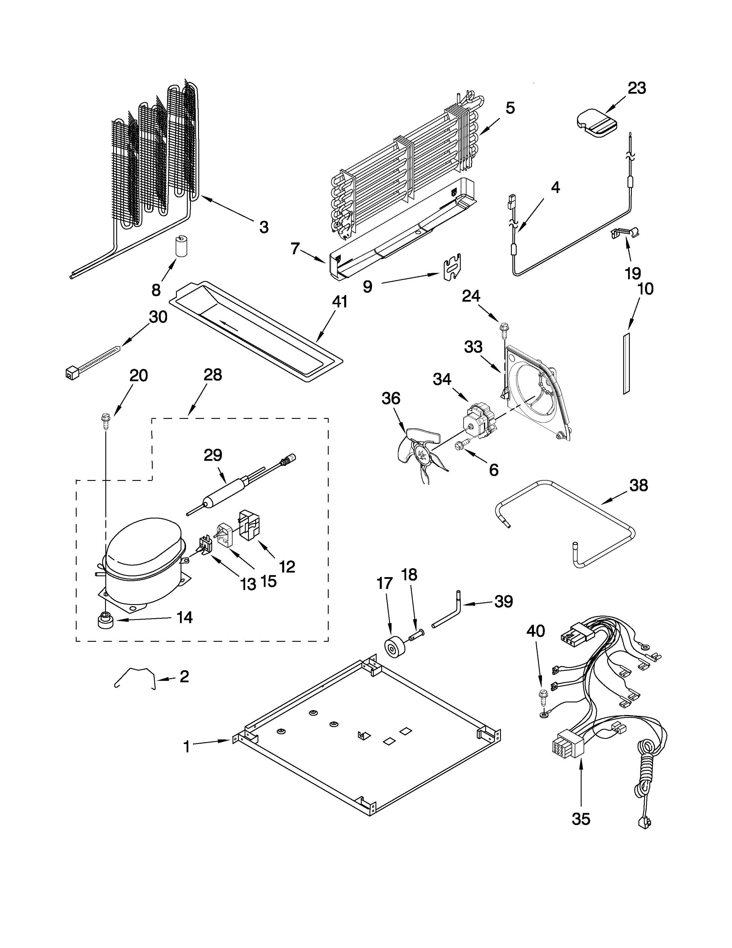Amana A2RXNMFWS01 unit parts diagram