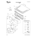 Whirlpool WED9150WW0 top and console parts diagram