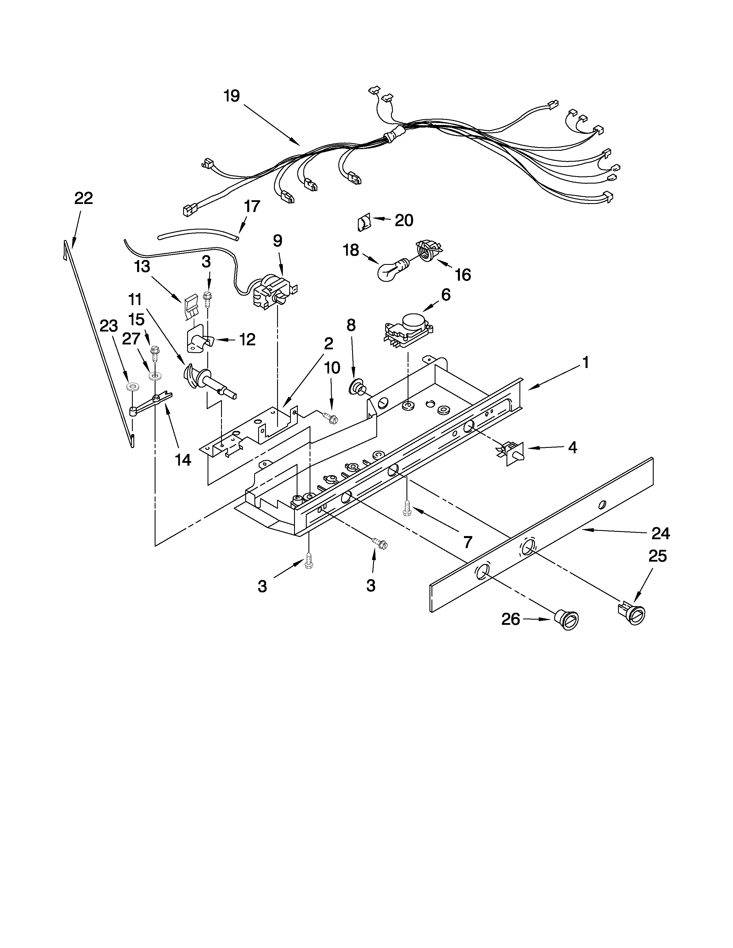 Estate TS25AFXKS07 control parts diagram