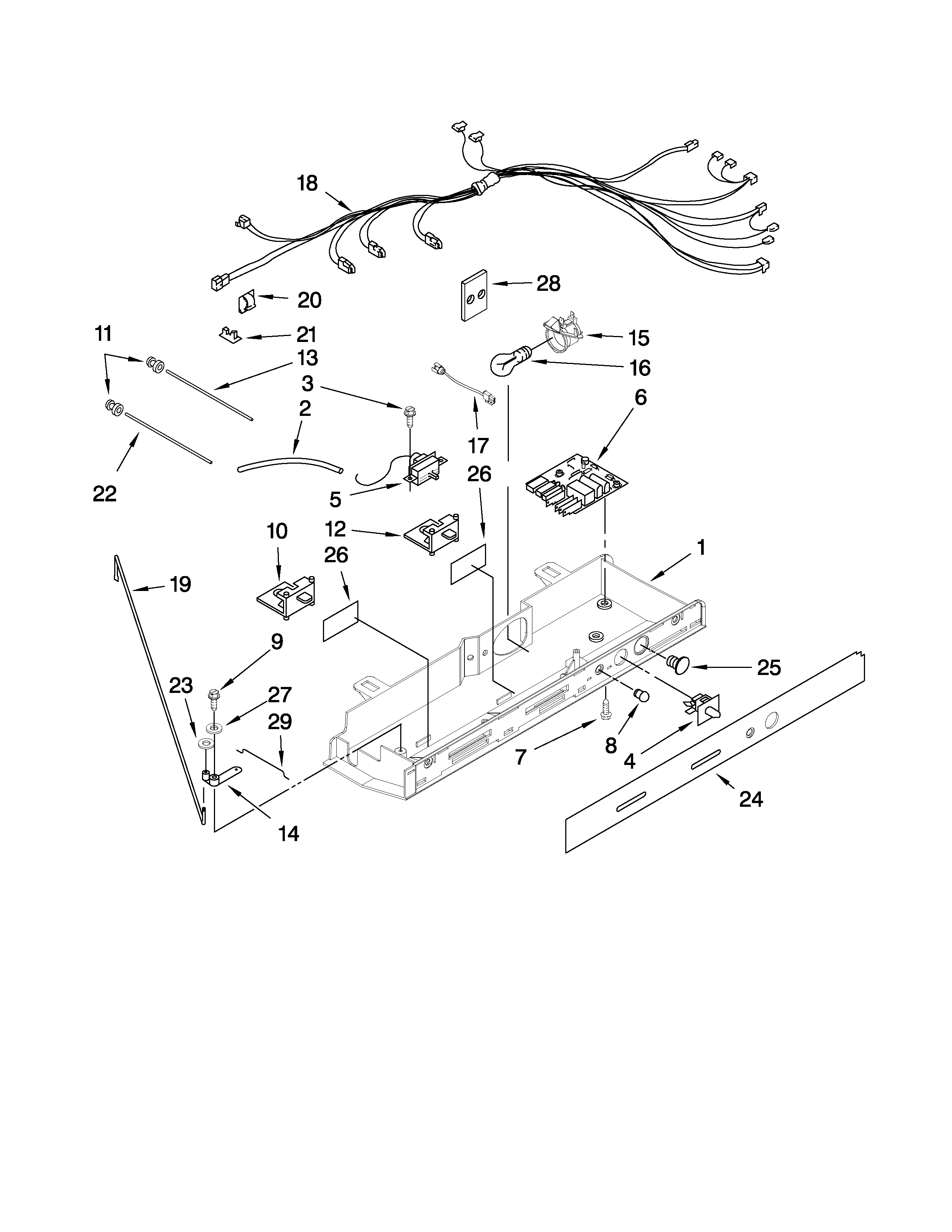 Maytag MSD2572VEW00 control parts diagram