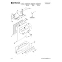 Jenn-Air JDB3650AWR1 door and panel parts diagram