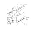 Jenn-Air JDB3650AWR1 door and latch parts diagram