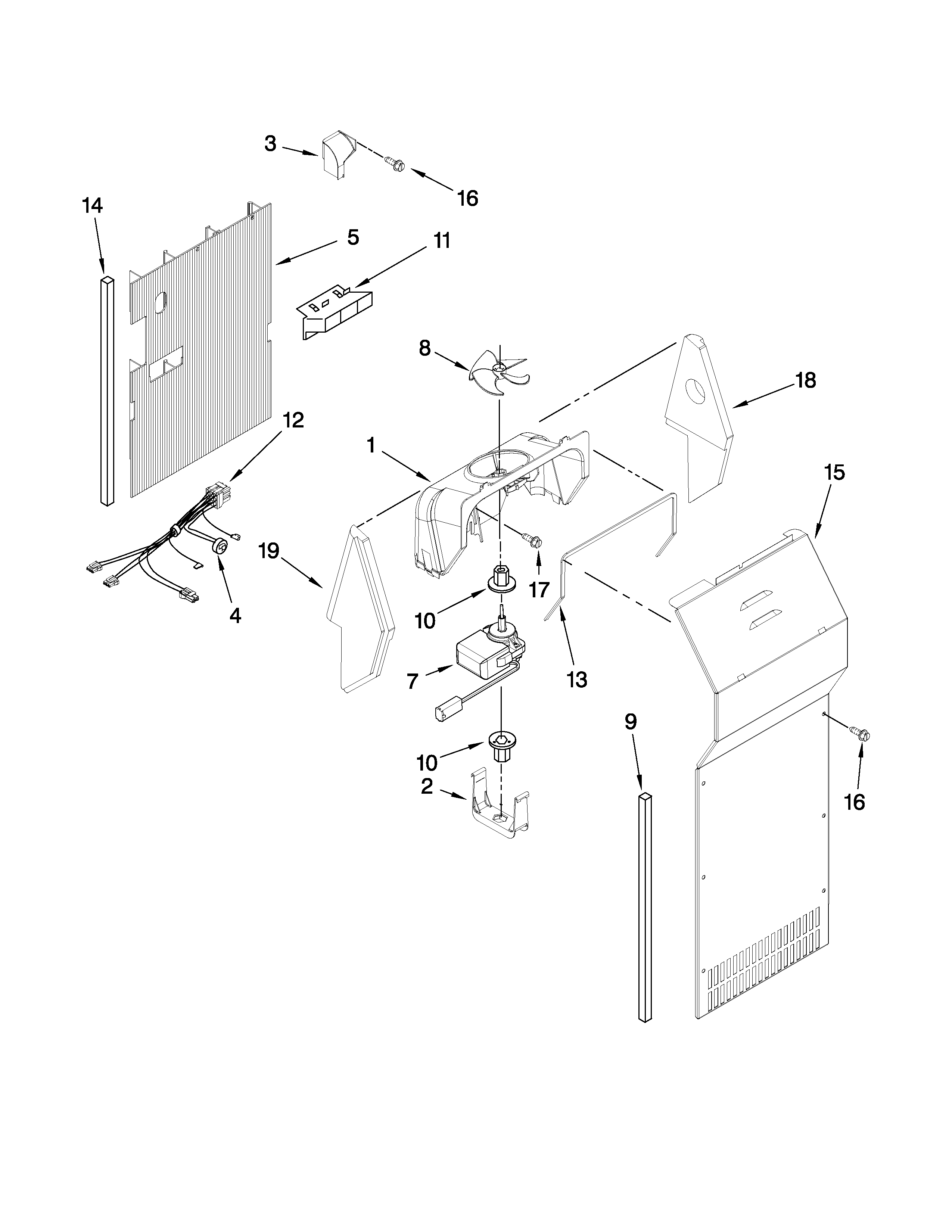 Ikea ID5HHEXVQ00 air flow parts diagram