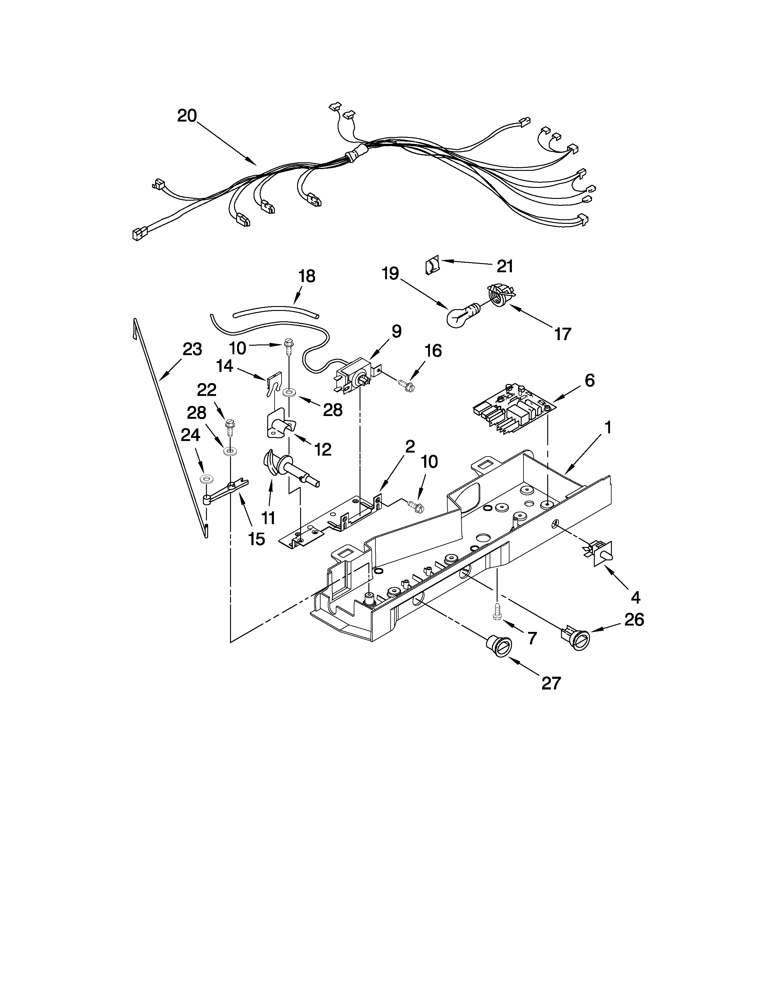 Ikea ID5HHEXVQ00 control parts diagram