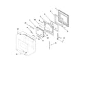 Whirlpool RBS307PVS02 oven door parts diagram