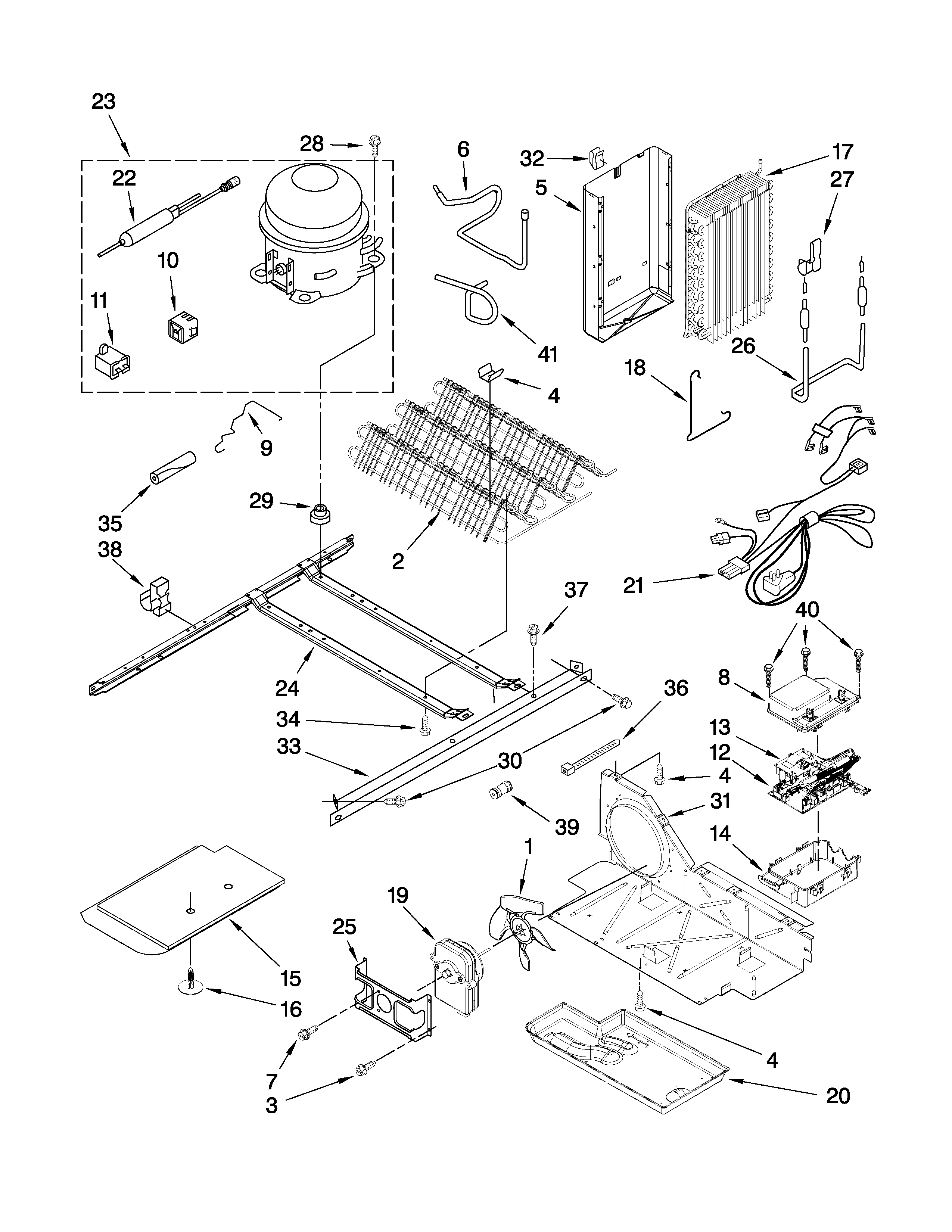 Whirlpool ES5DVAXWY01 unit parts diagram