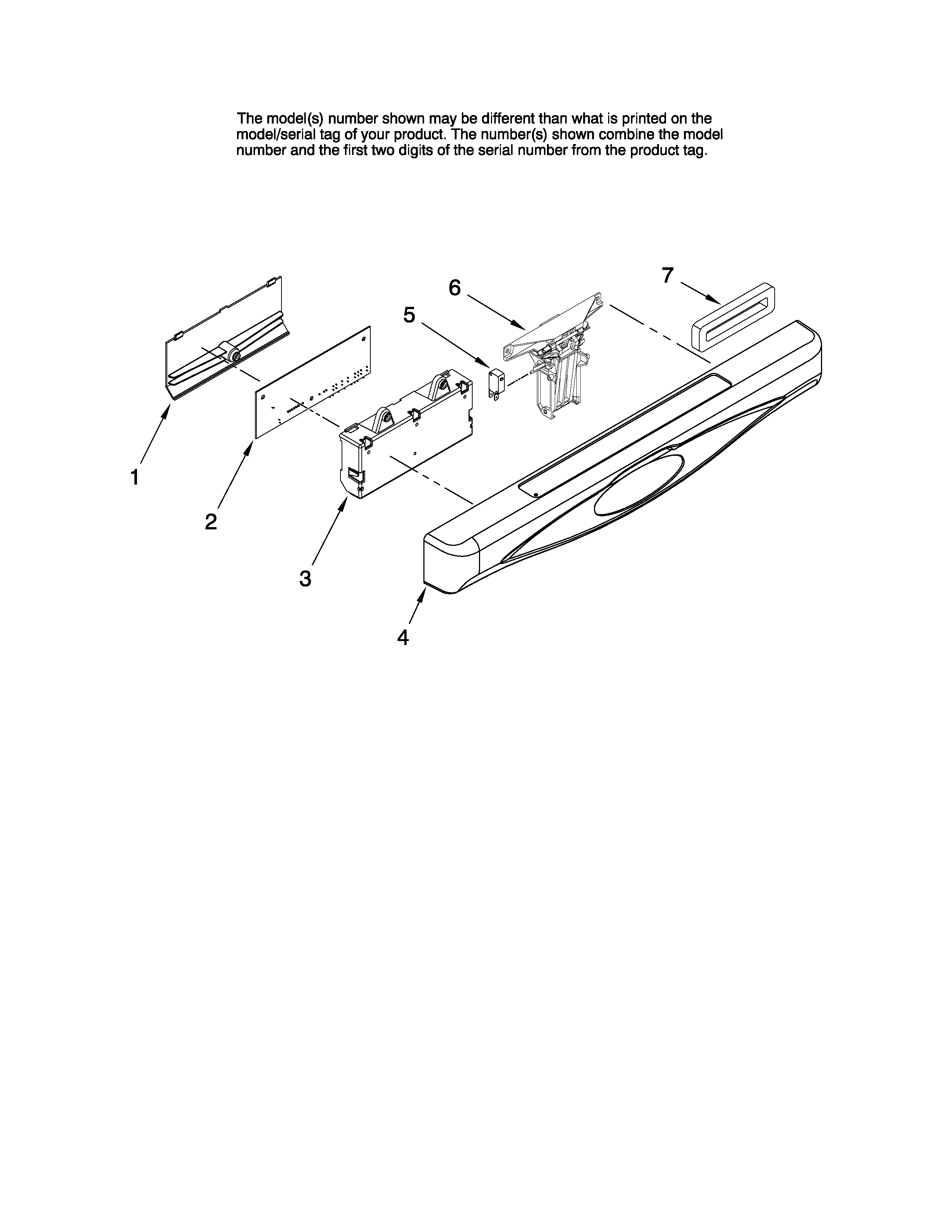 Maytag MDB5601AWQ2 control panel parts diagram