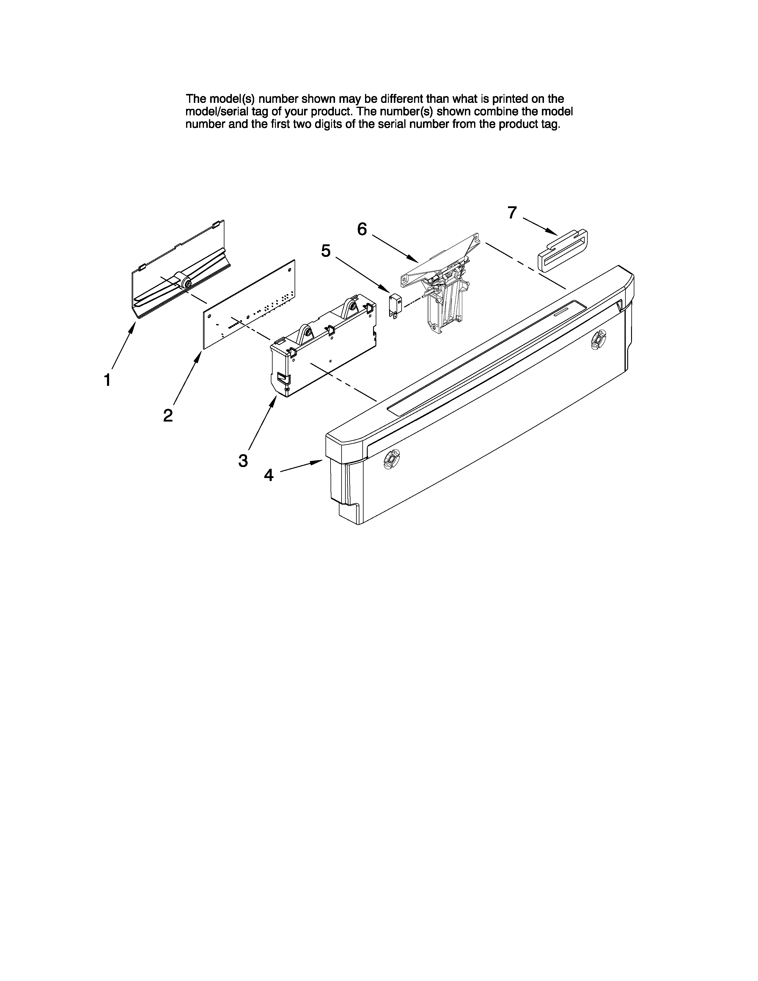 Maytag MDB6759AWB2 control panel parts diagram