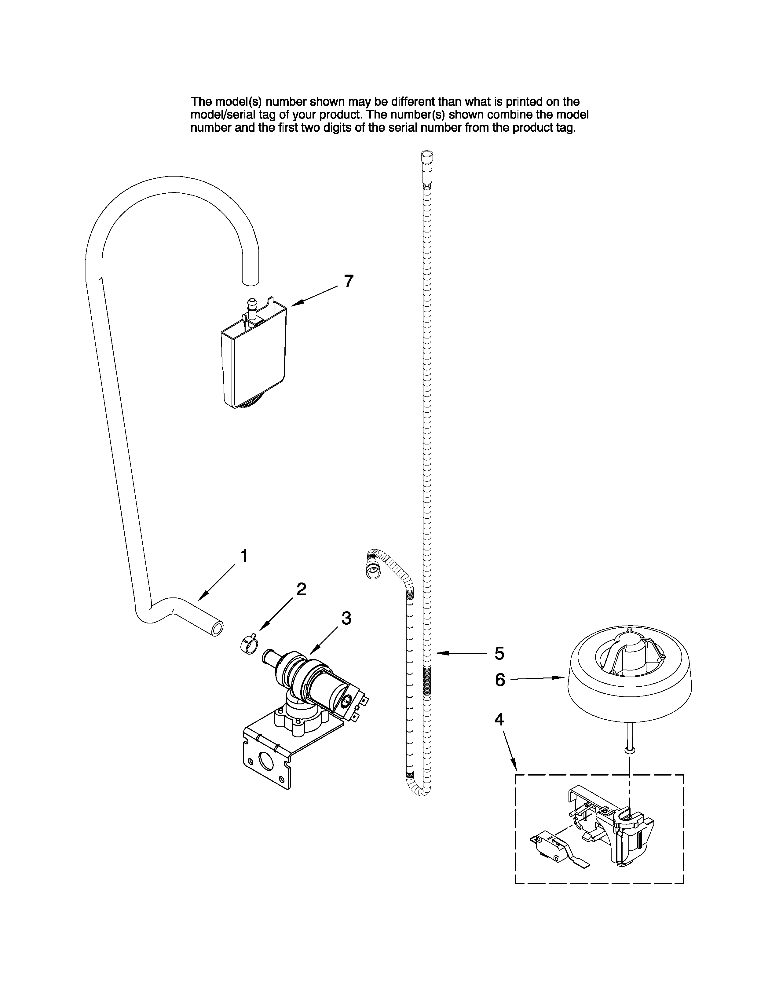 Maytag MDB6759AWB2 fill and overfill parts diagram