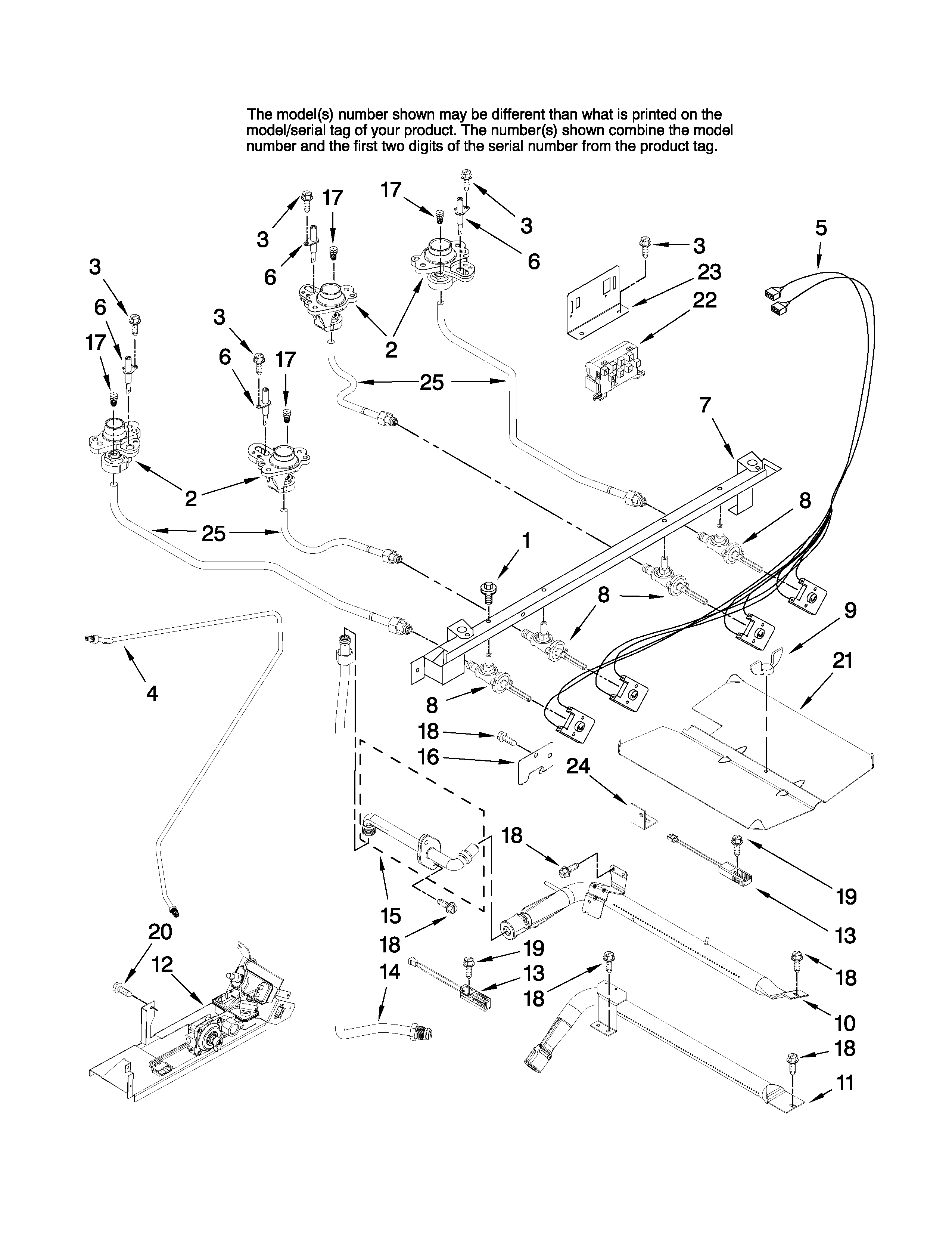 Ikea ISG650WS00 manifold parts diagram