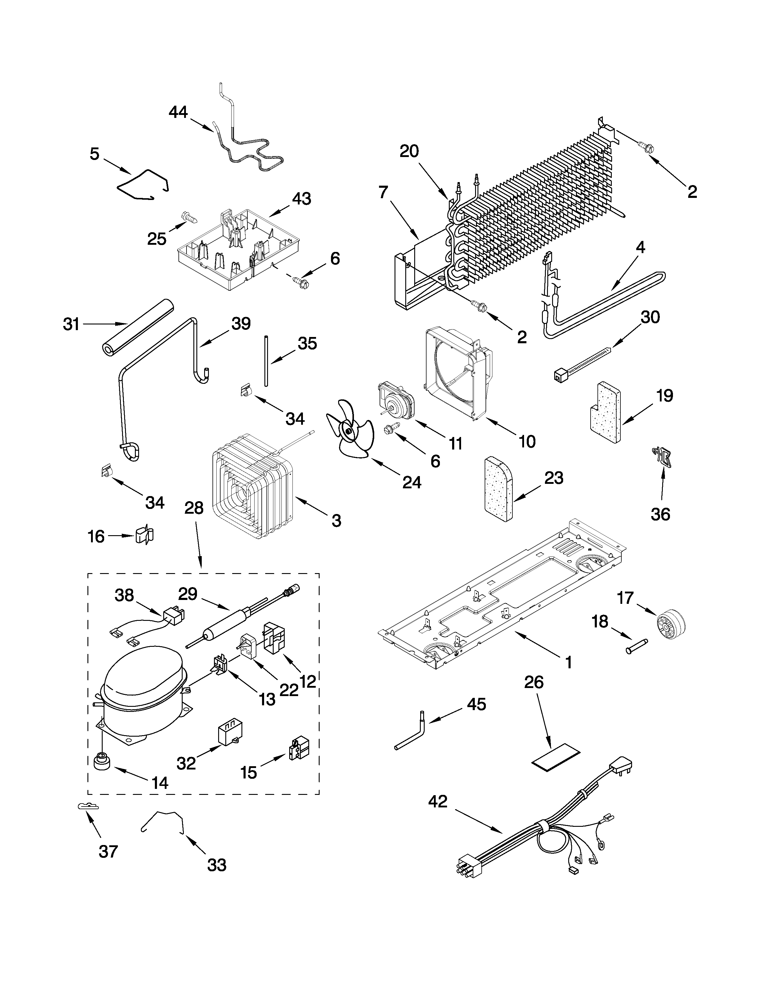 Amana ATF1822MRE00 unit parts diagram
