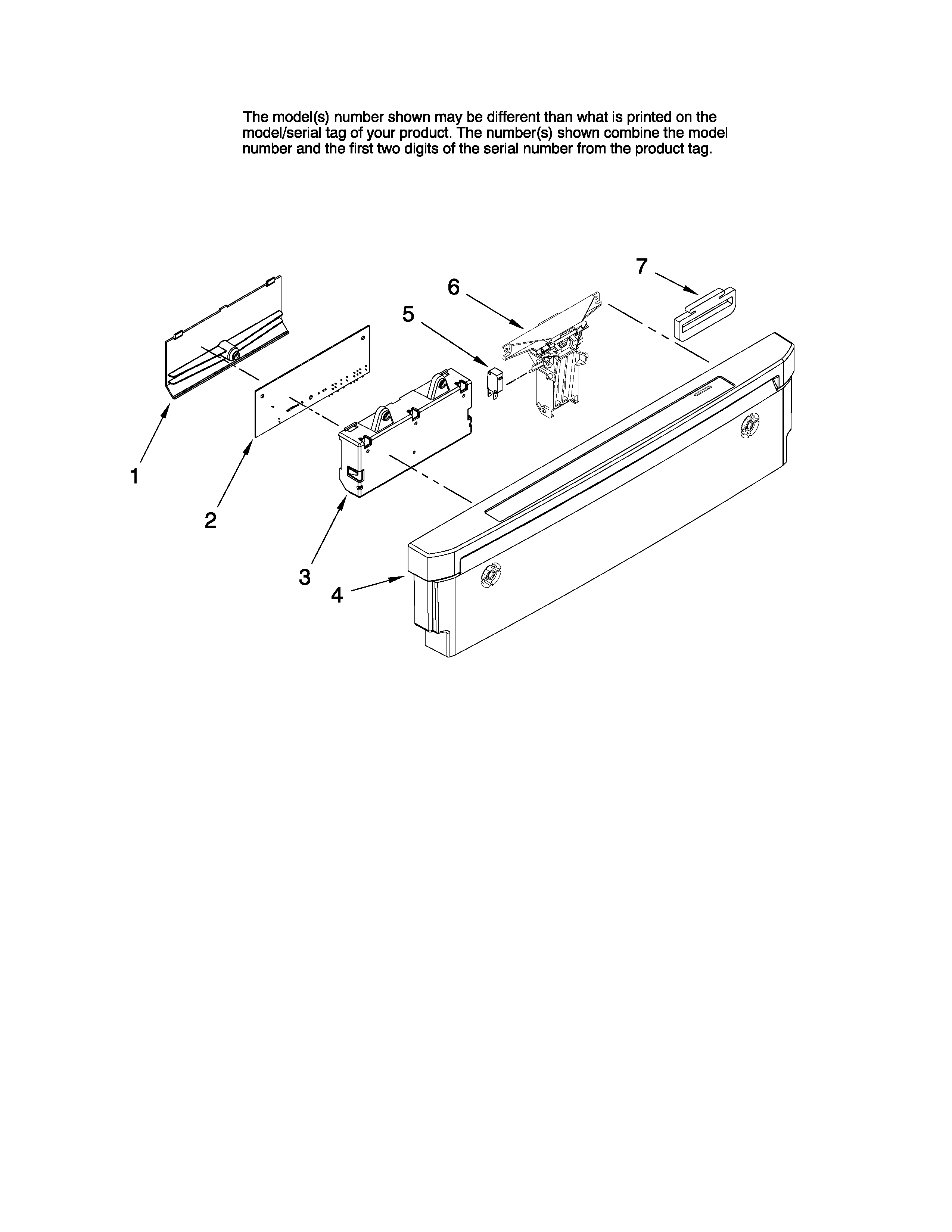 Maytag MDBH968AWS1 control panel parts diagram