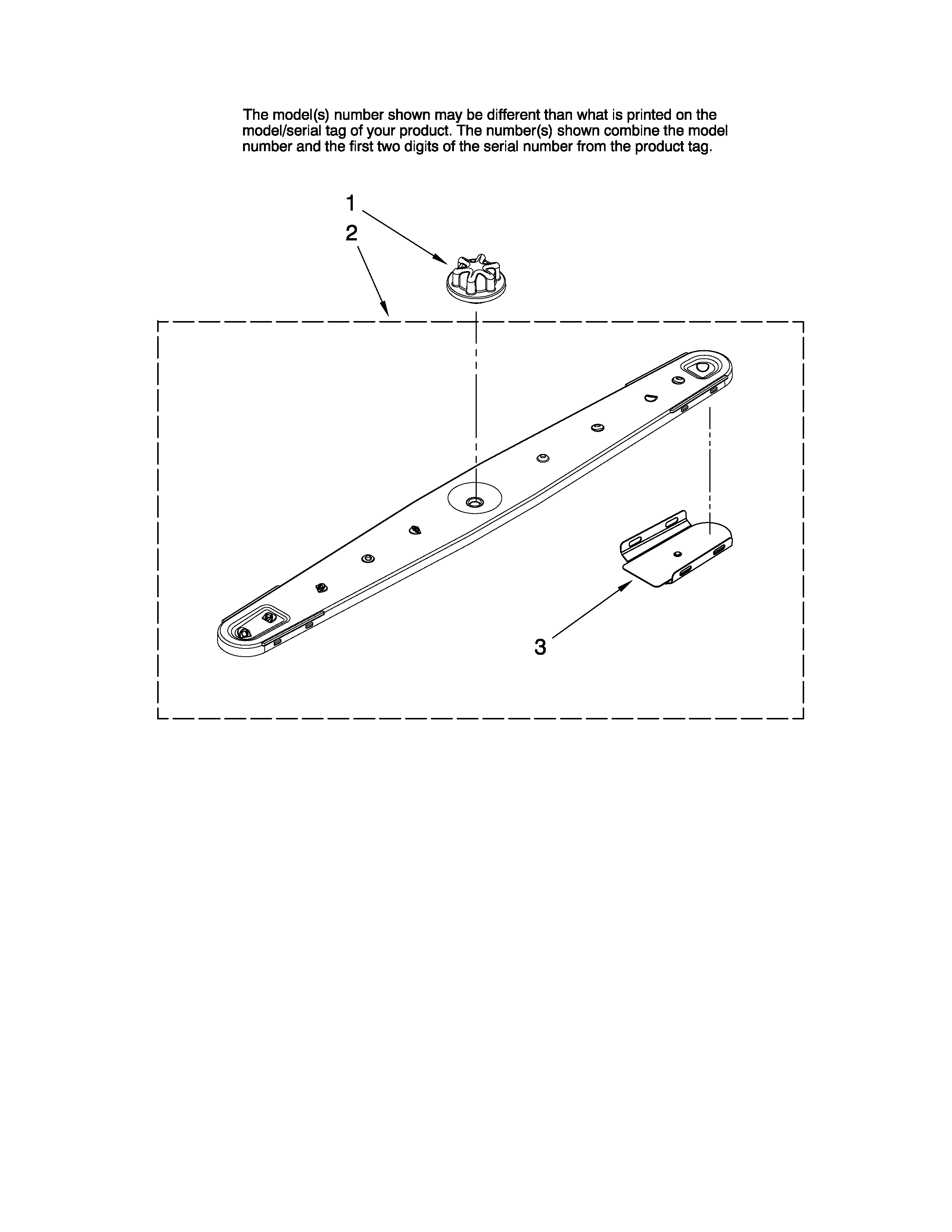 Maytag MDBH968AWS1 lower washarm parts diagram