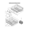 Maytag MDBH968AWS1 upper and lower rack parts diagram