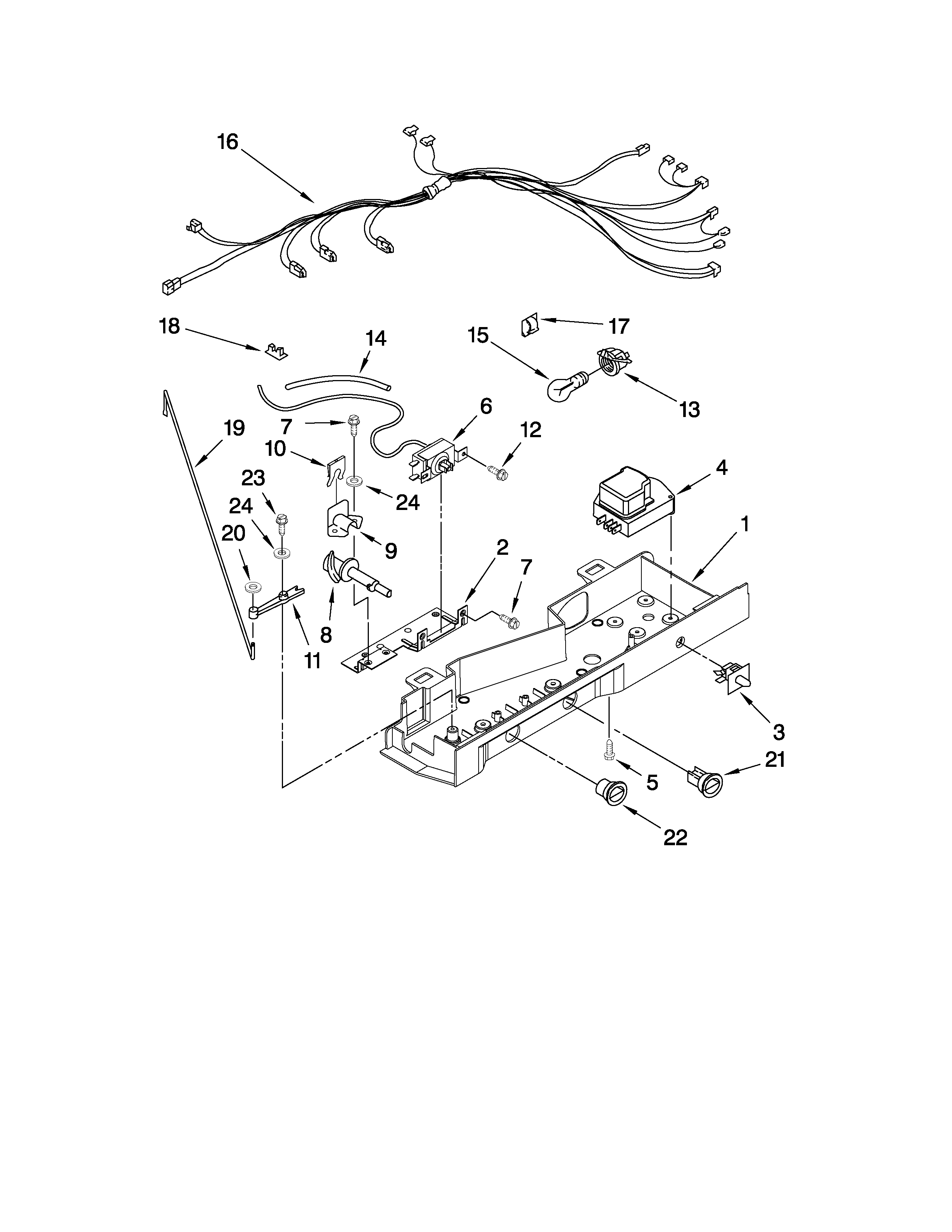 Whirlpool ED2KVEXVQ00 control parts diagram