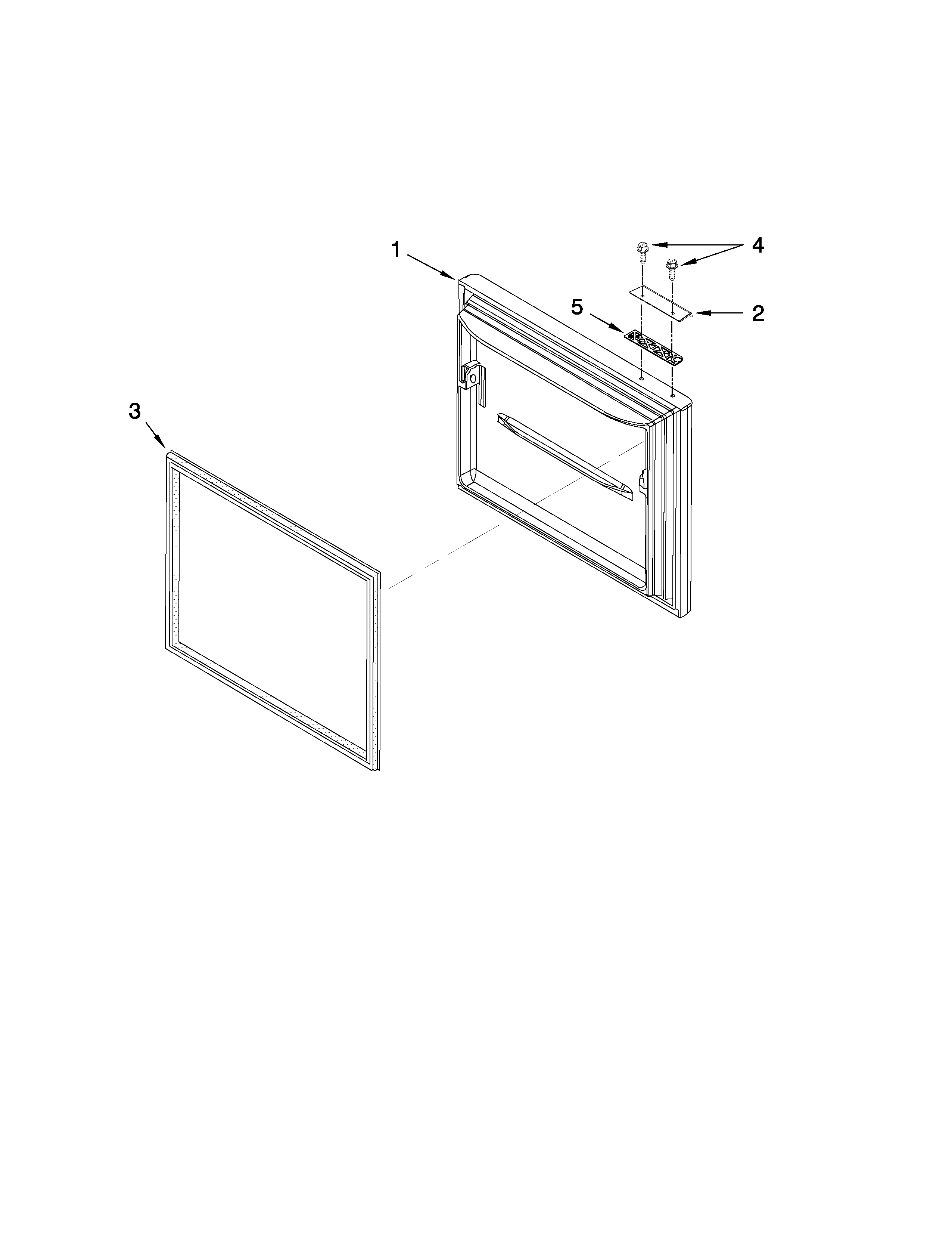 Whirlpool EB9FVBXWQ00 freezer door parts diagram