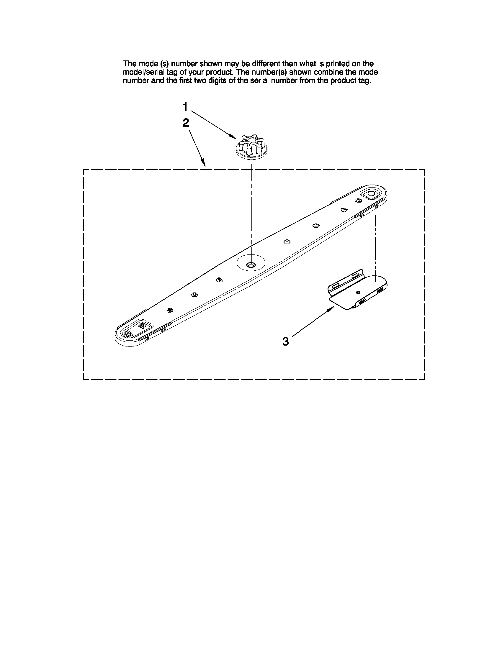 Maytag MDBH968AWS2 lower washarm parts diagram