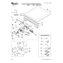 Whirlpool WED9750WR0 top and console parts diagram