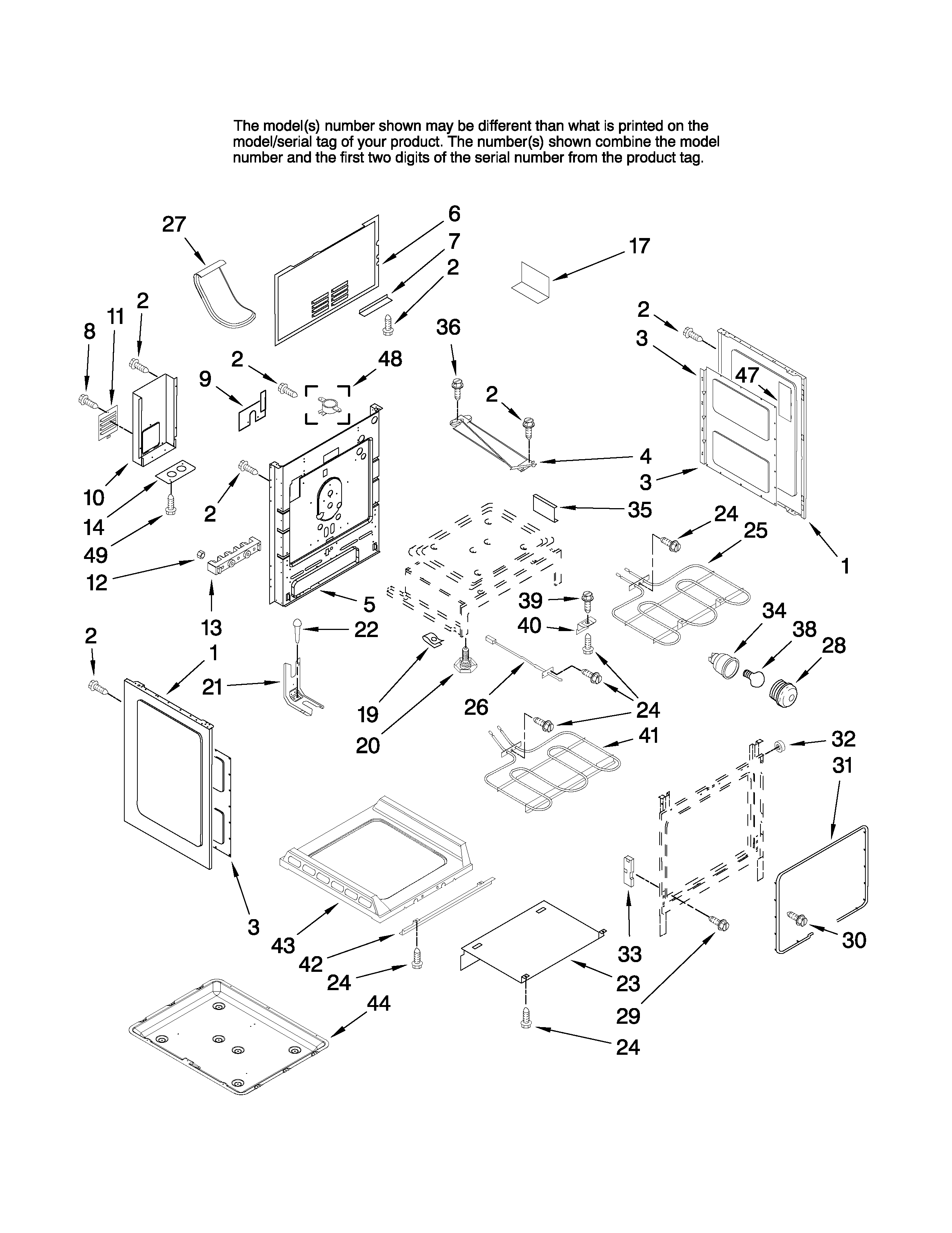 Maytag MER5775RAQ1 chassis parts diagram