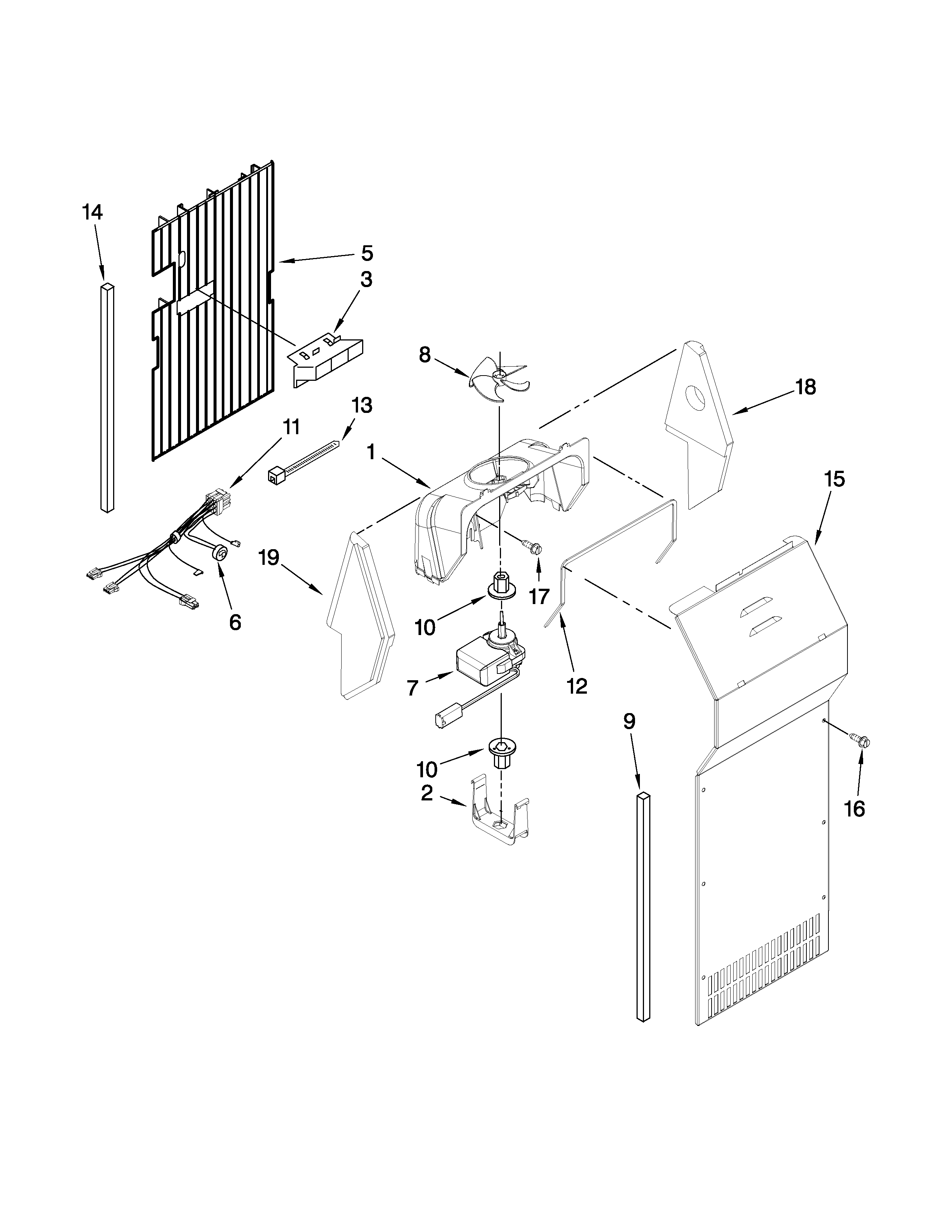 Amana ASD2524VES02 air flow parts diagram