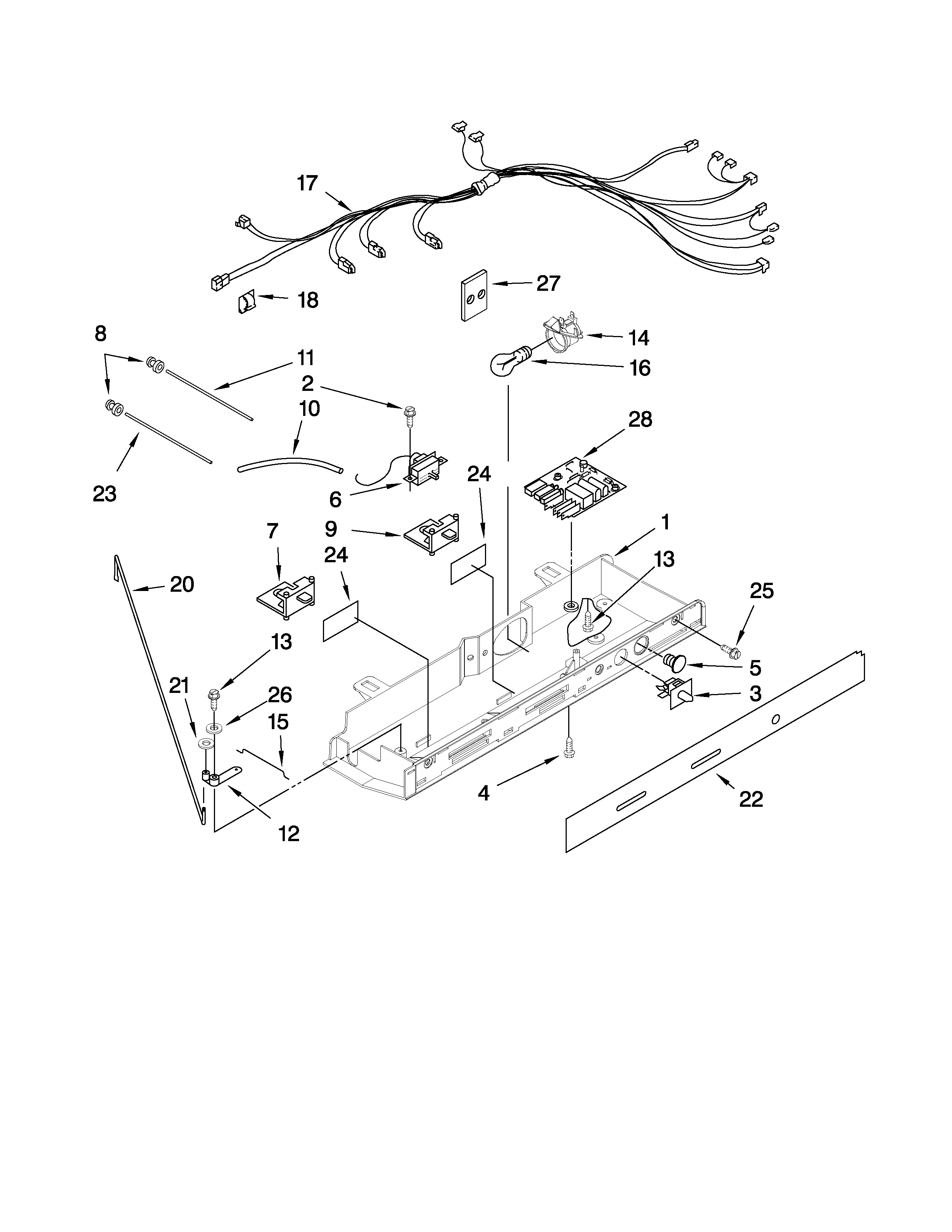 Amana ASD2524VES02 control parts diagram