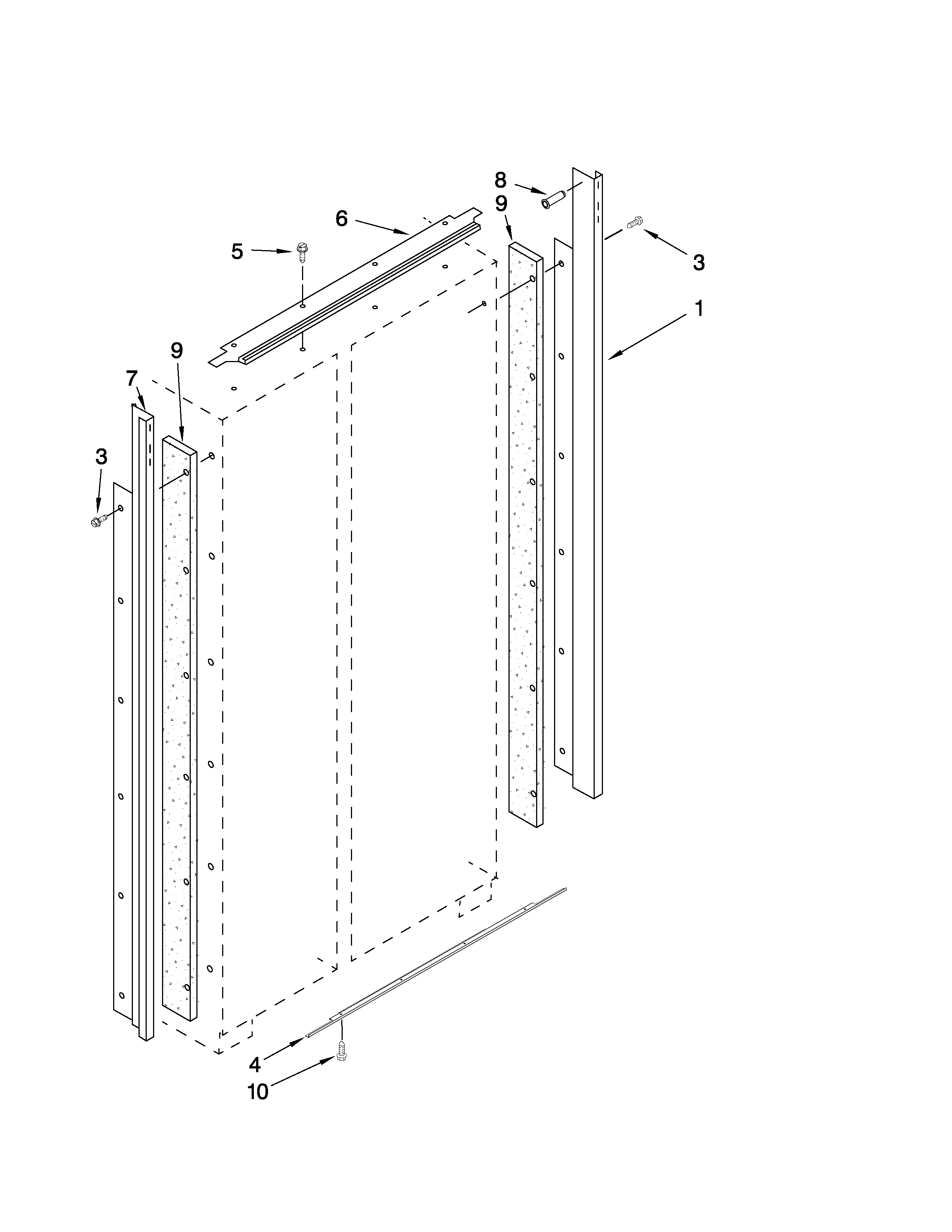Jenn-Air JS48SEDUDW00 cabinet trim parts diagram
