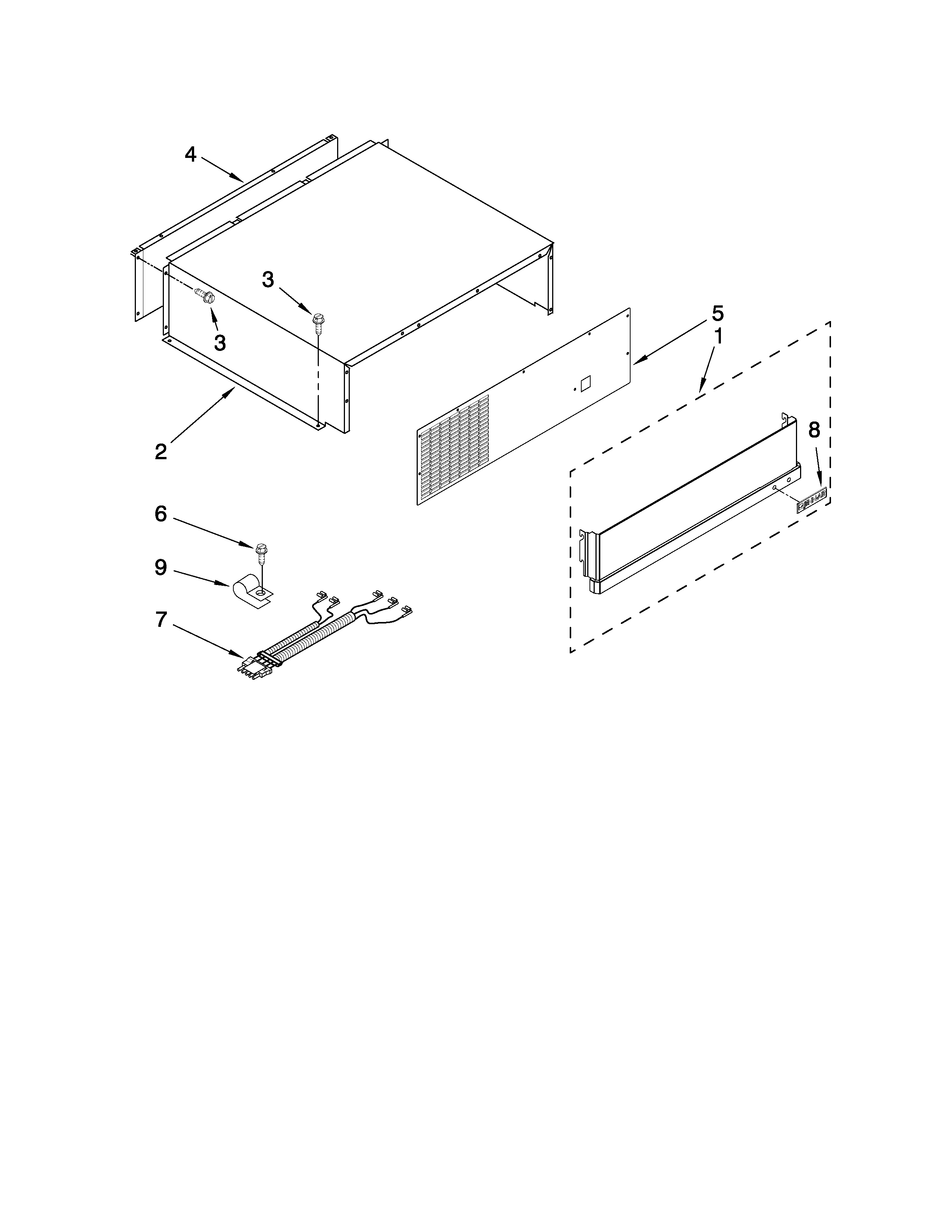Jenn-Air JS48SEDUDW00 top grille and unit cover parts diagram
